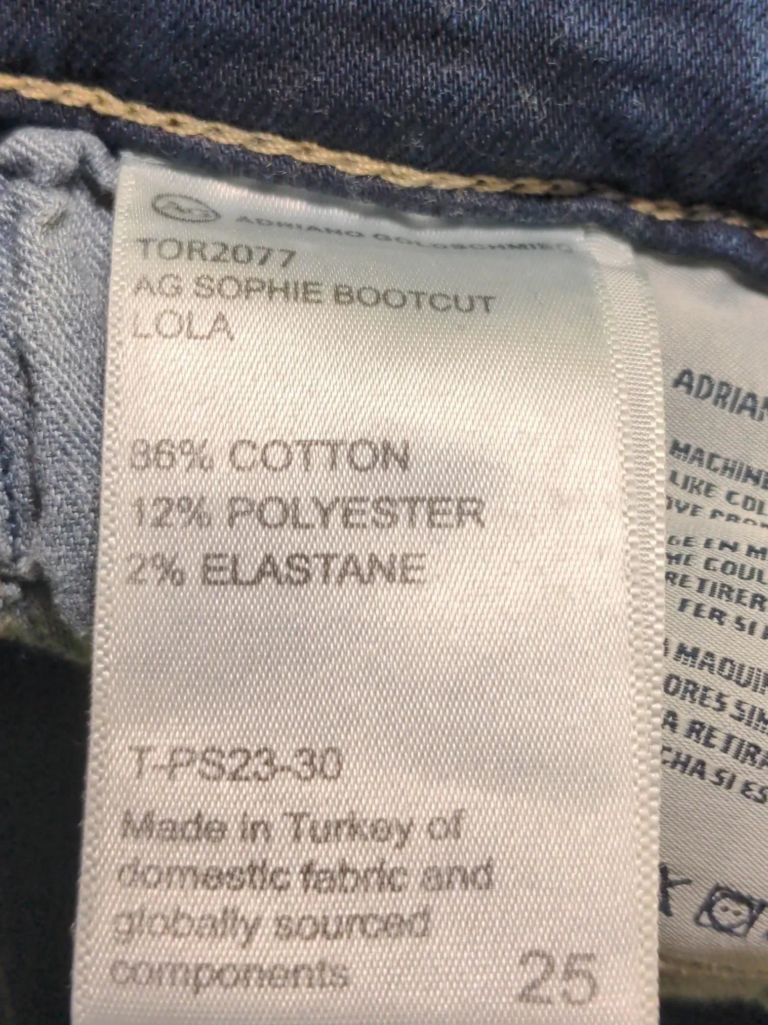 AG Adriano Goldschmied Men's Jeans W 25 in Blue Cotton - Image 7