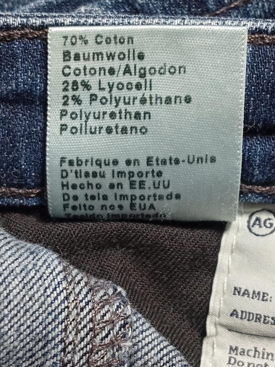 AG Adriano Goldschmied Women's Jeans W 26 in Blue Cotton - Image 6