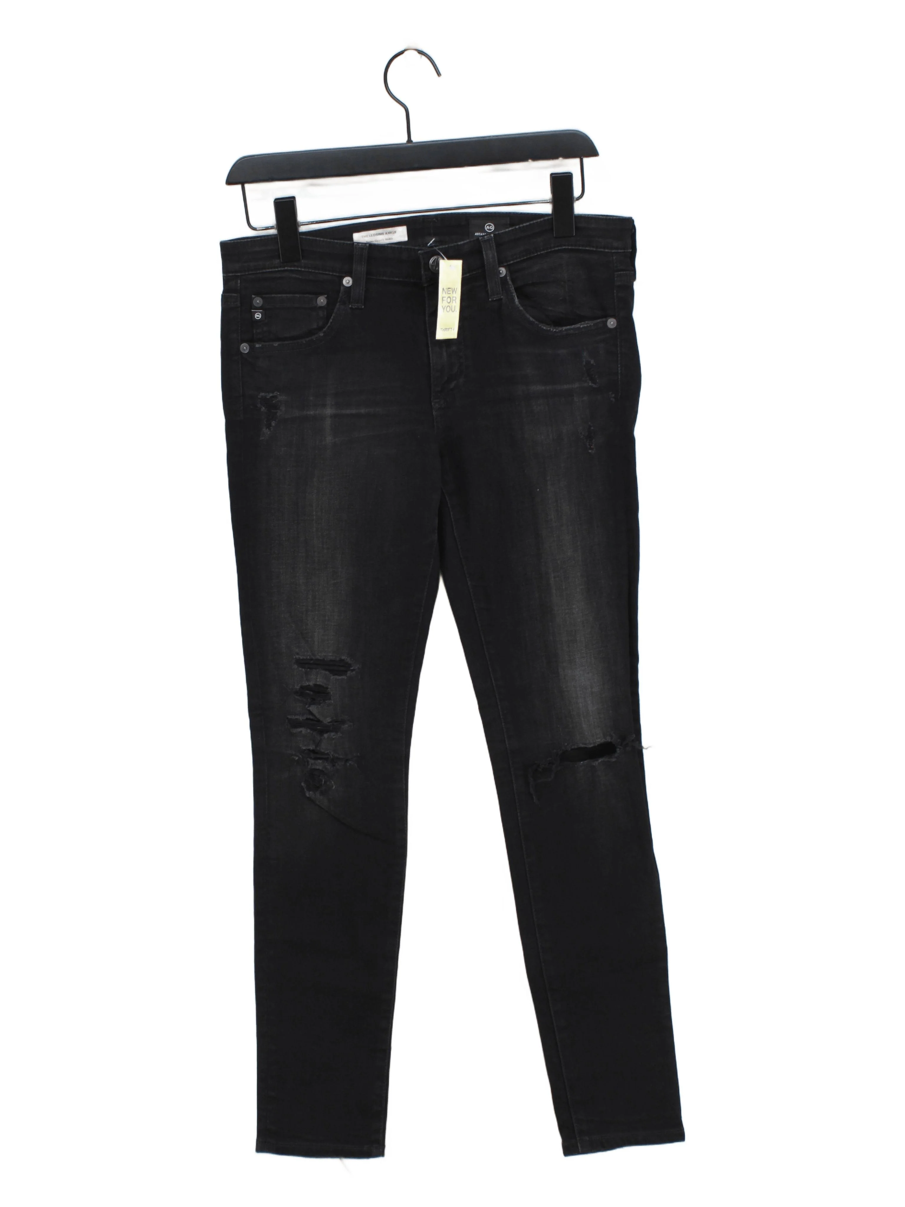 AG Adriano Goldschmied Women's Jeans W 29 in Black Cotton with Elastane Skinny