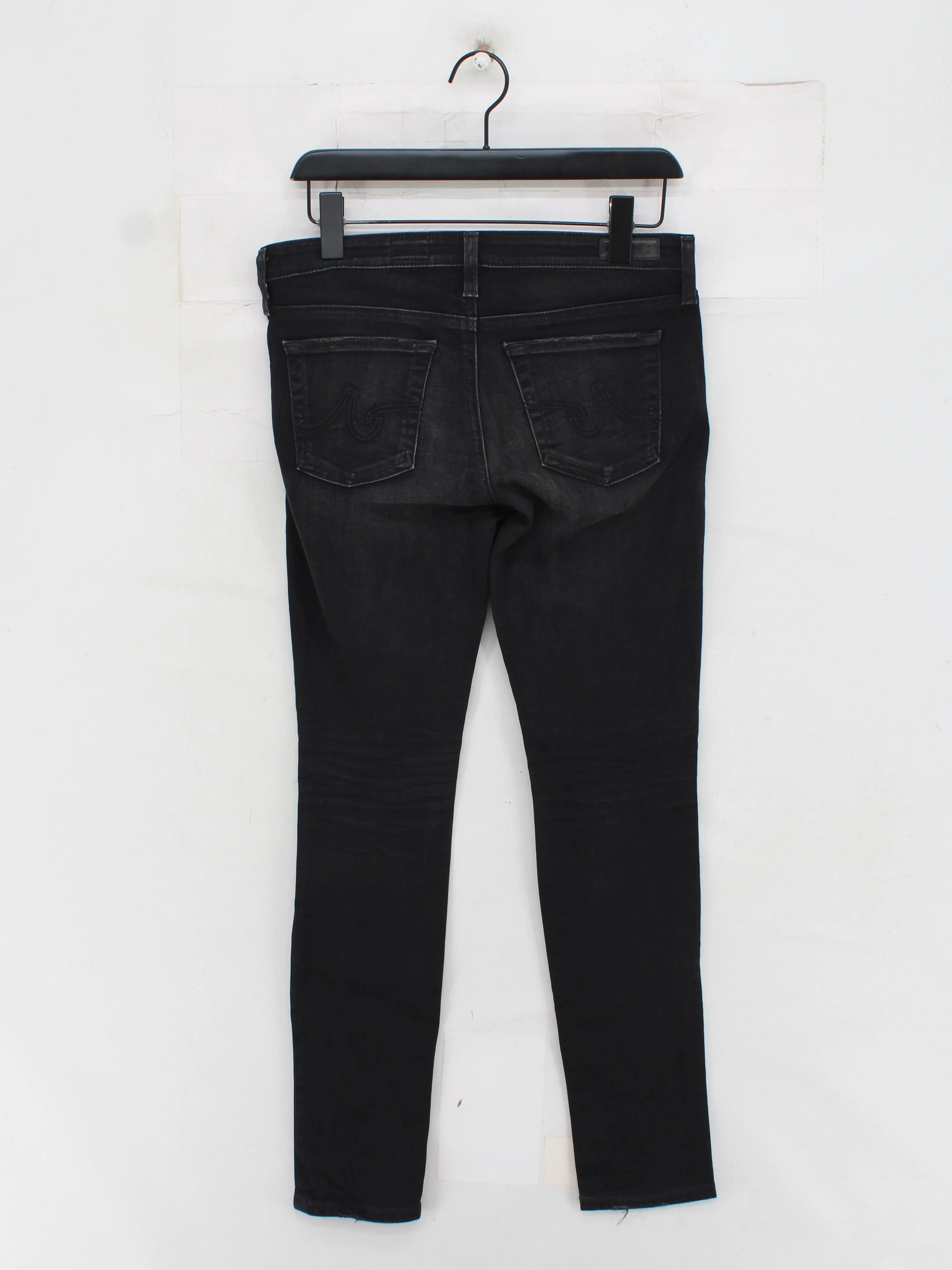AG Adriano Goldschmied Women's Jeans W 29 in Black Cotton with Elastane Skinny - Image 2