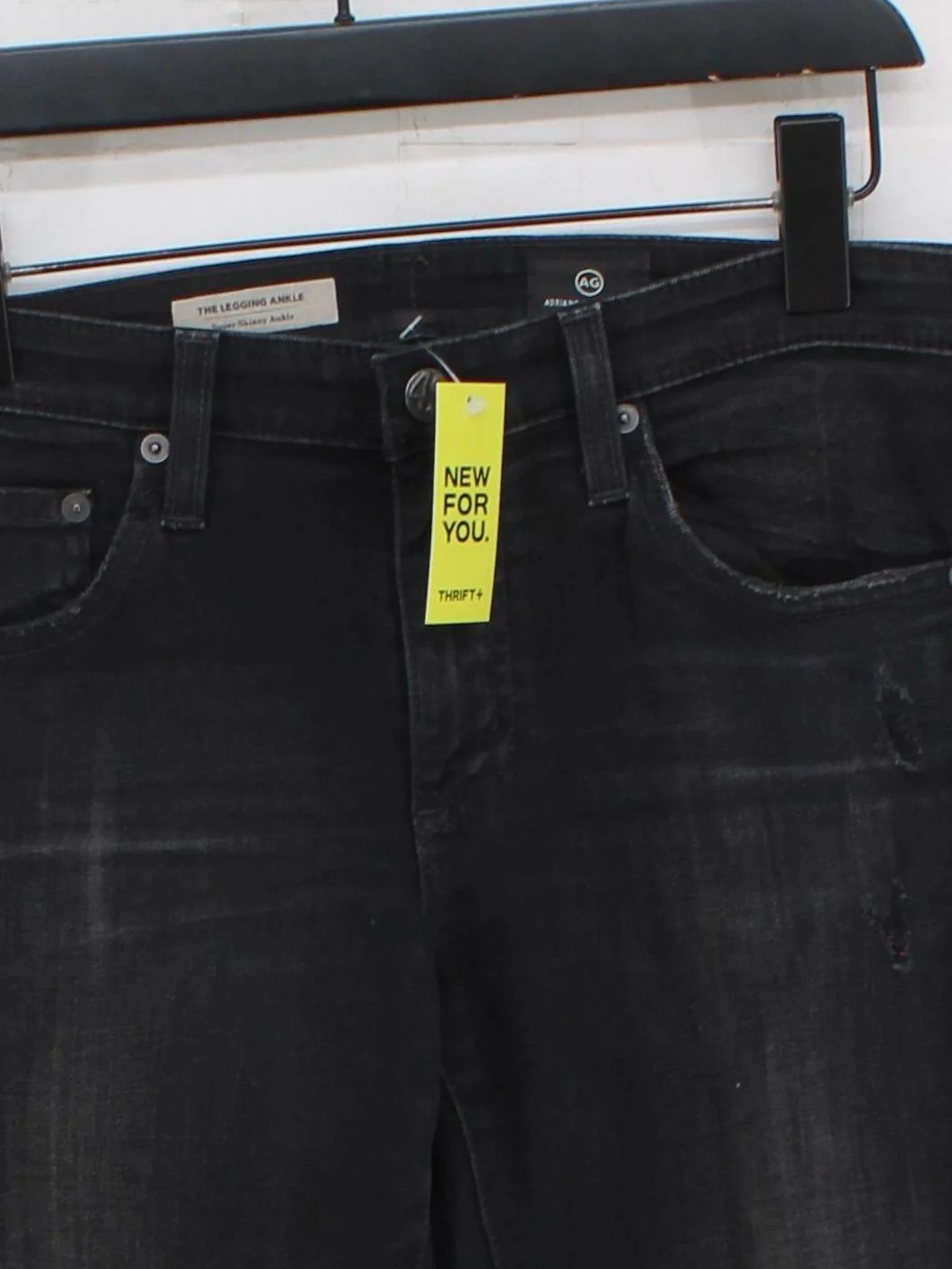 AG Adriano Goldschmied Women's Jeans W 29 in Black Cotton with Elastane Skinny - Image 3