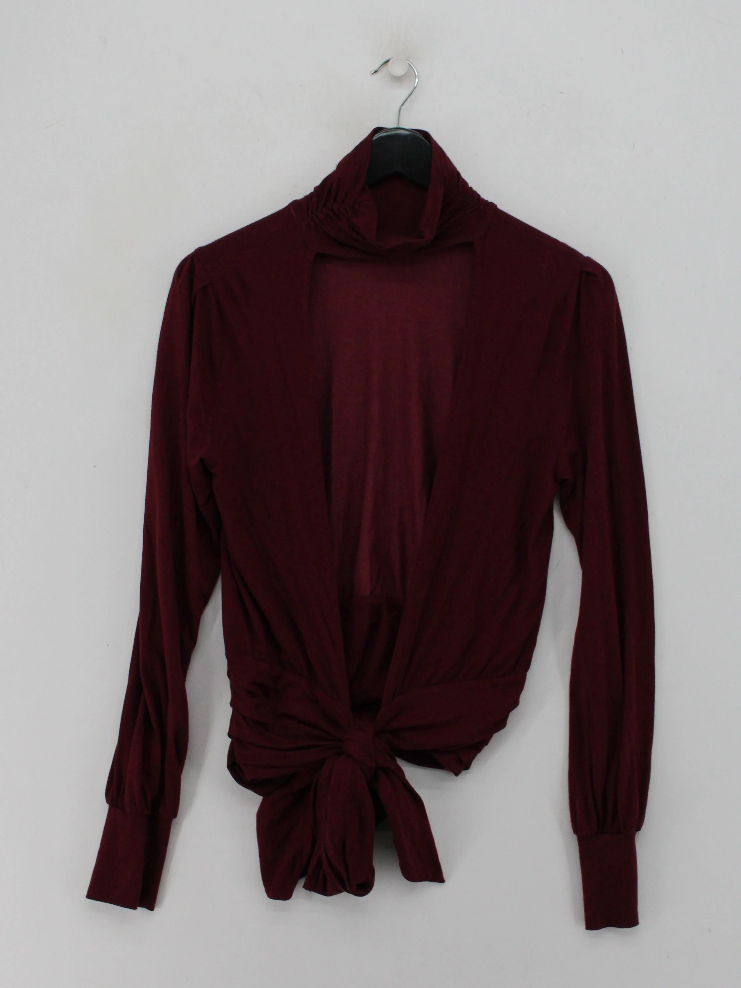 AG Adriano Goldschmied Women's Top S Red Cotton with Lyocell Modal, Other Basic - Image 2