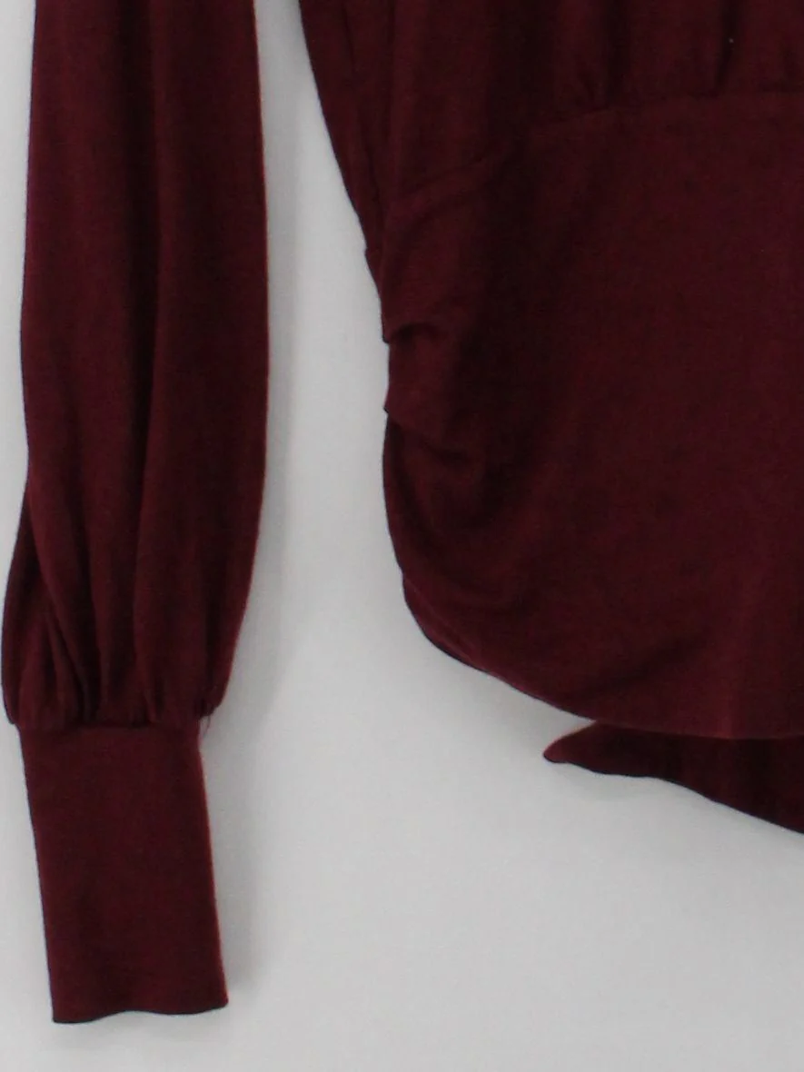 AG Adriano Goldschmied Women's Top S Red Cotton with Lyocell Modal, Other Basic - Image 4