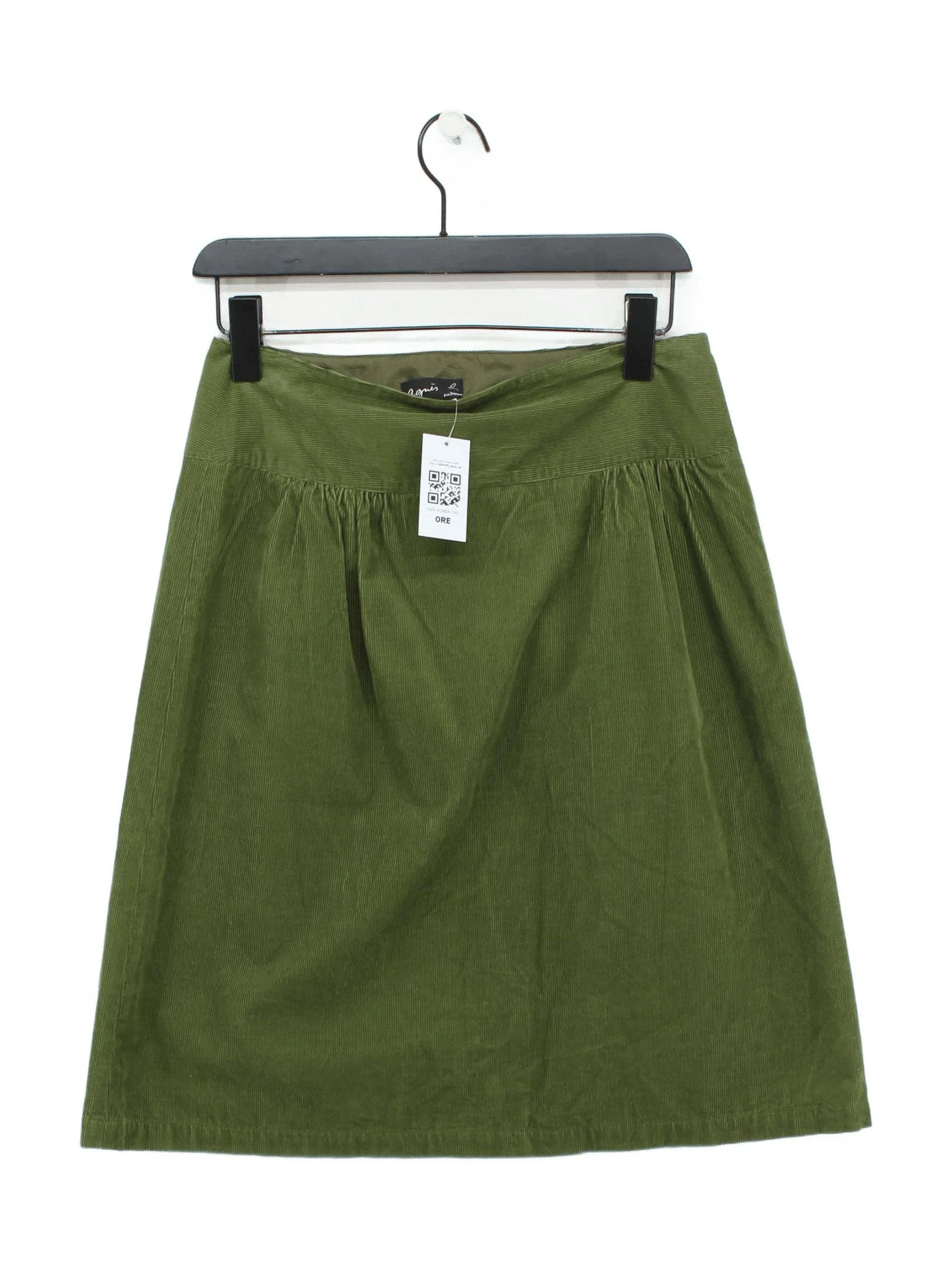 Agnès B. Women's Mini Skirt UK 10 Green Cotton with Acetate Short Mini