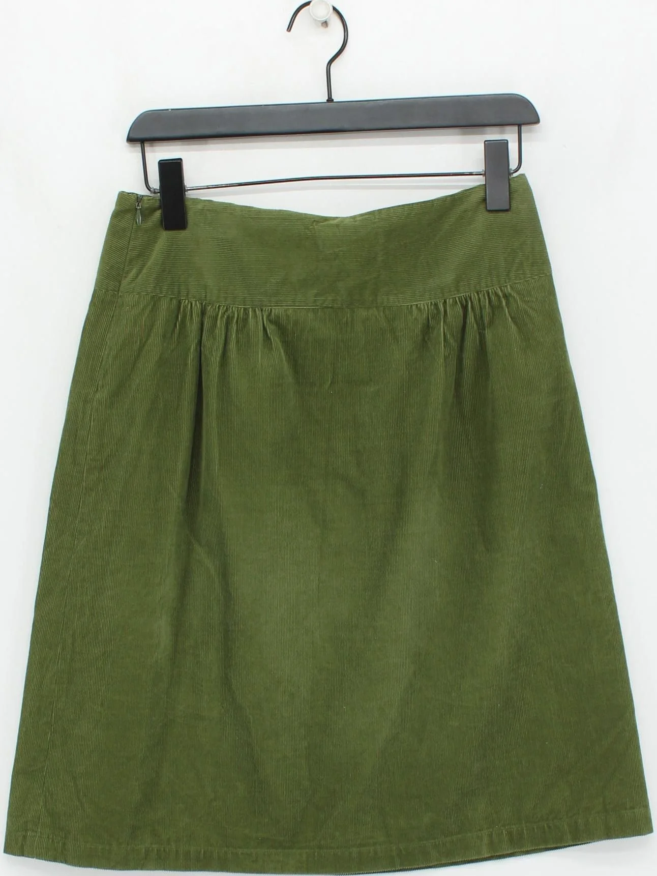Agnès B. Women's Mini Skirt UK 10 Green Cotton with Acetate Short Mini - Image 2