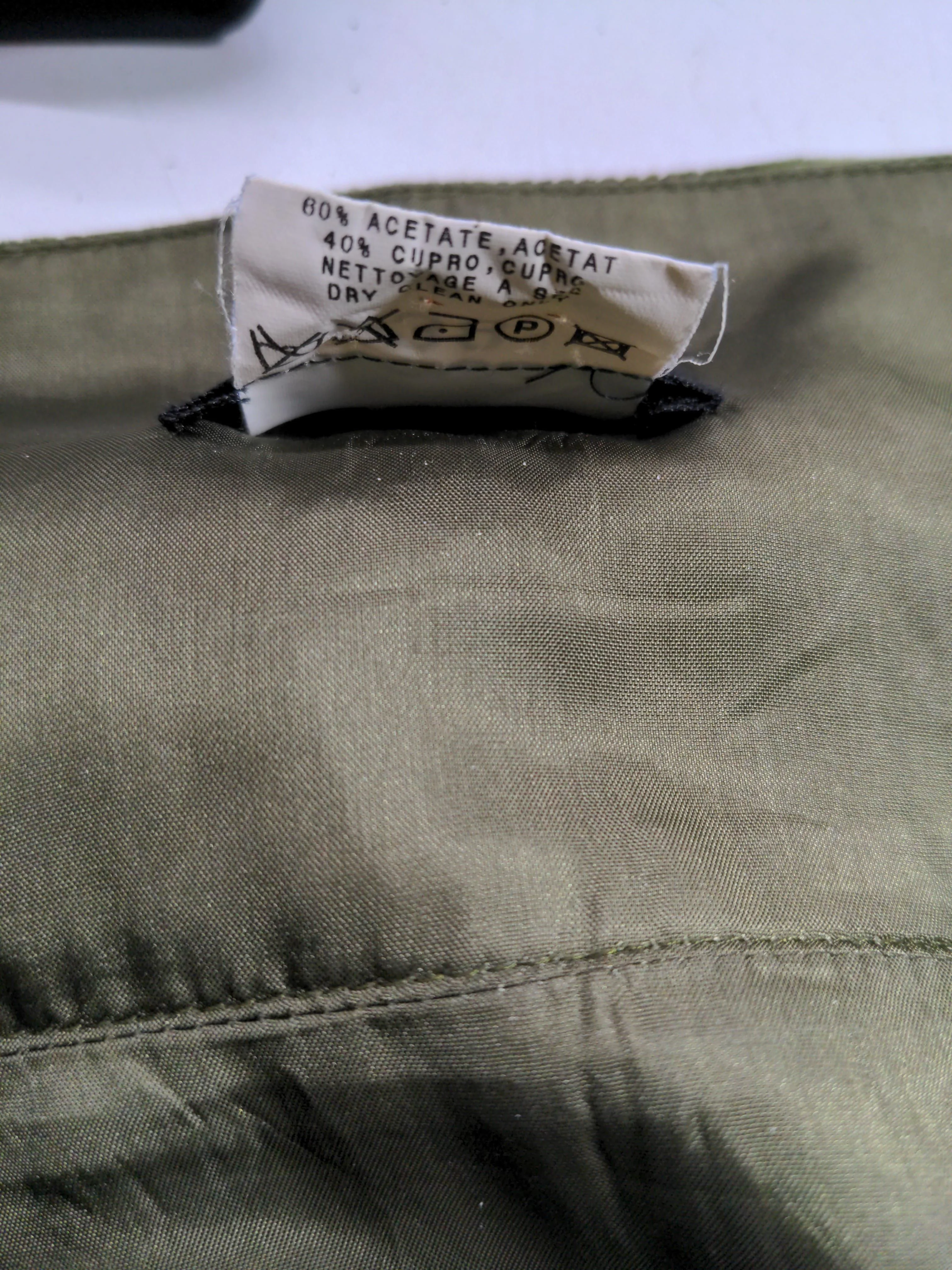 Agnès B. Women's Mini Skirt UK 10 Green Cotton with Acetate Short Mini - Image 6