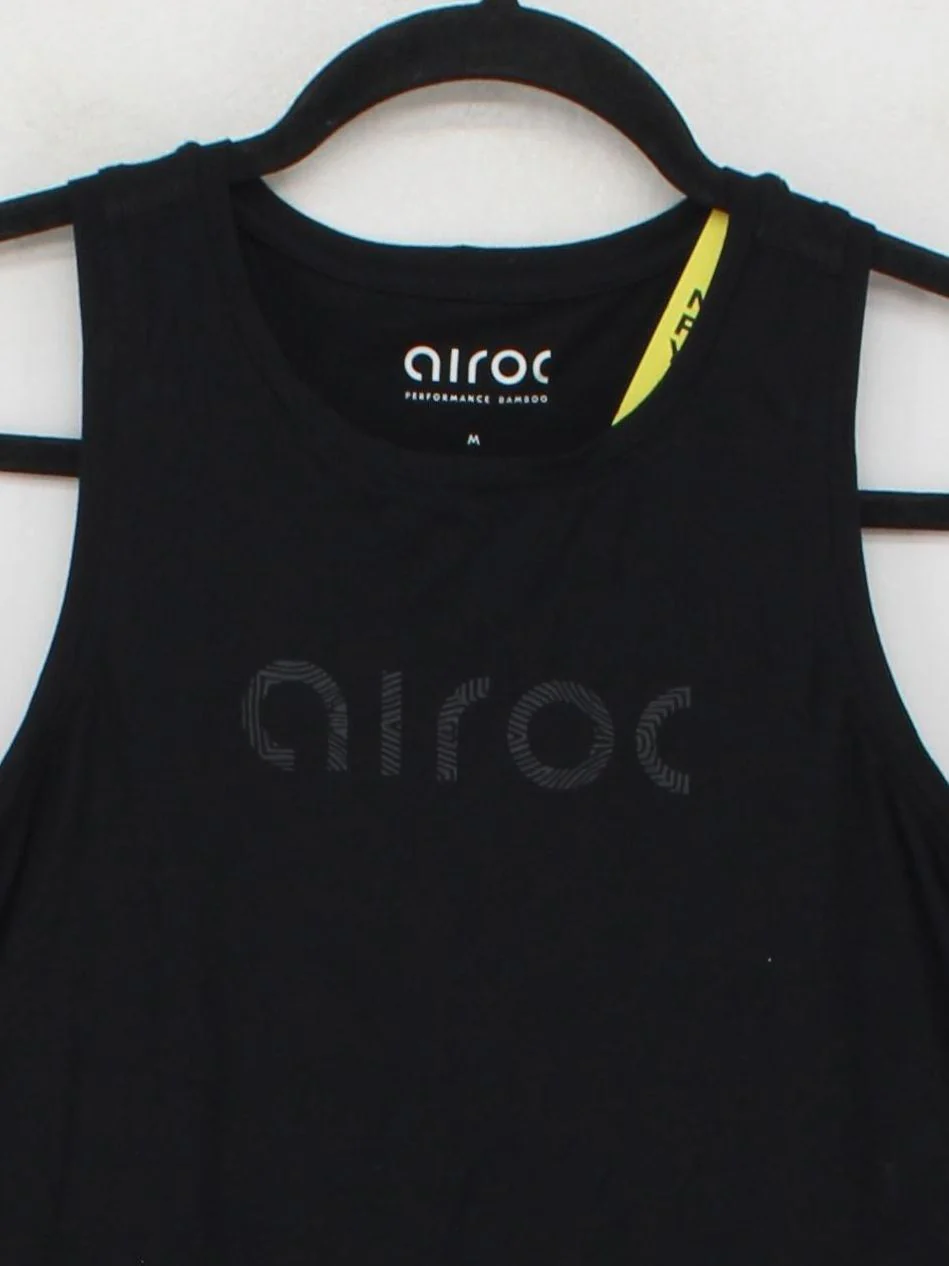 Airoc Men's T-Shirt M Black Lyocell Modal with Elastane Basic - Image 3