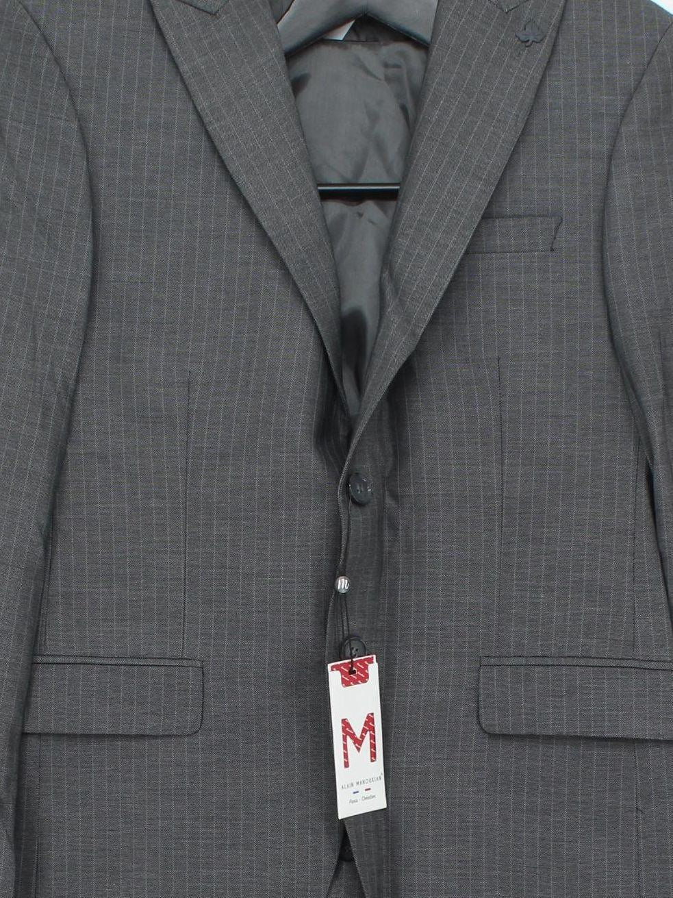 Alain Manoukian Men's Two Piece Suit M Grey Polyester with Viscose 3 Piece - Image 3