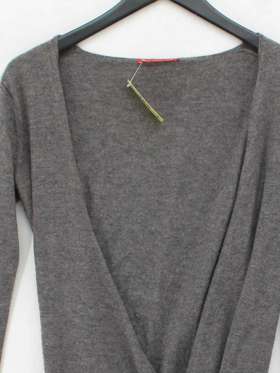 Alain Manoukian Women's Cardigan S Grey 100% Cashmere V-Neck Cardigan - Image 3