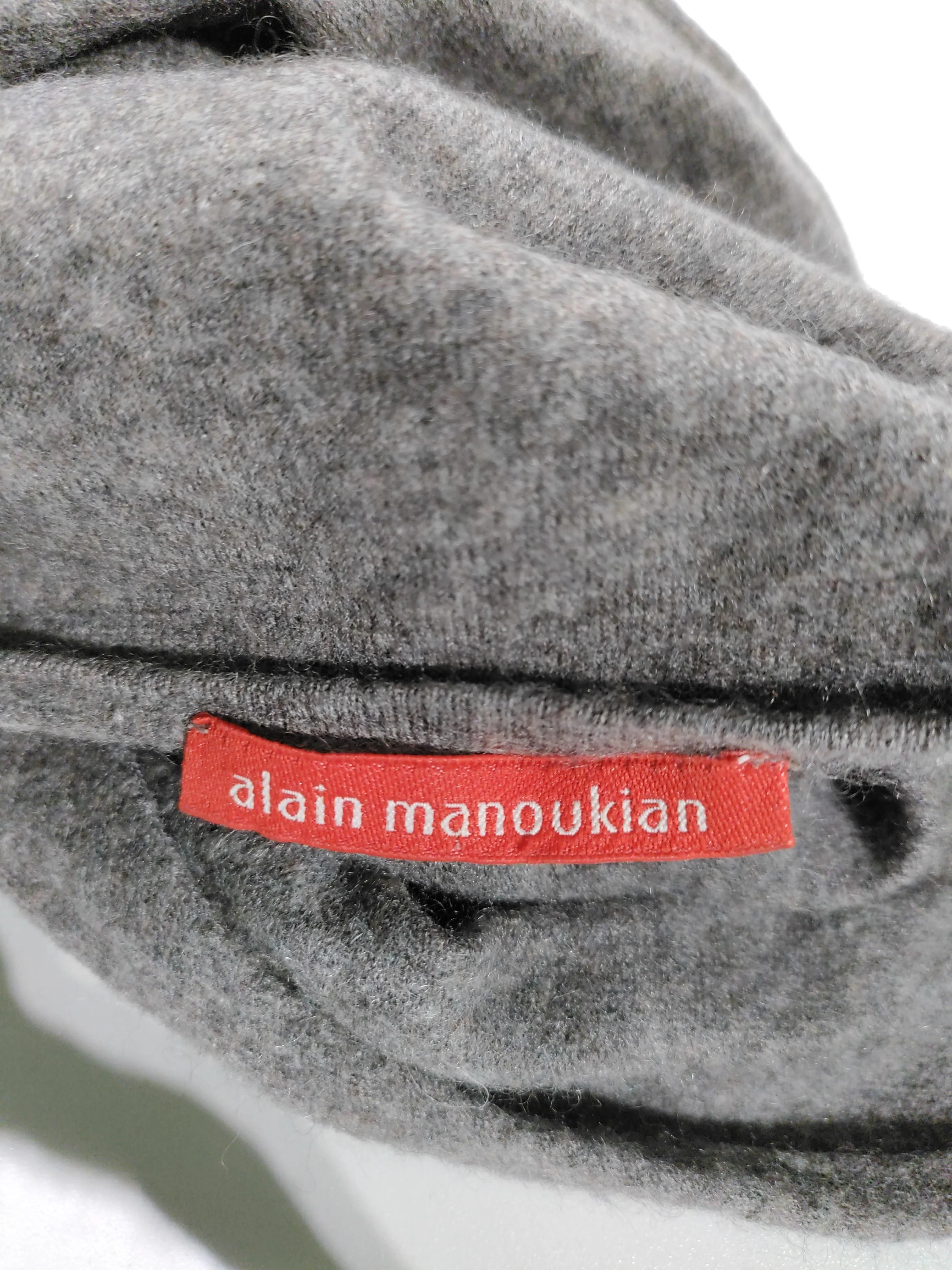 Alain Manoukian Women's Cardigan S Grey 100% Cashmere V-Neck Cardigan - Image 5
