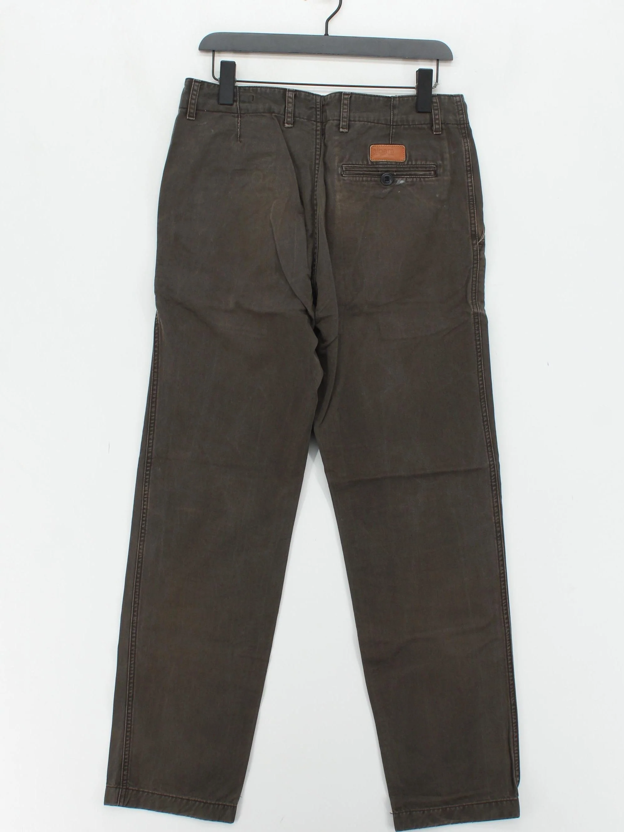 Albam Men's Trousers W 33 in Brown 100% Cotton Straight Chino - Image 2