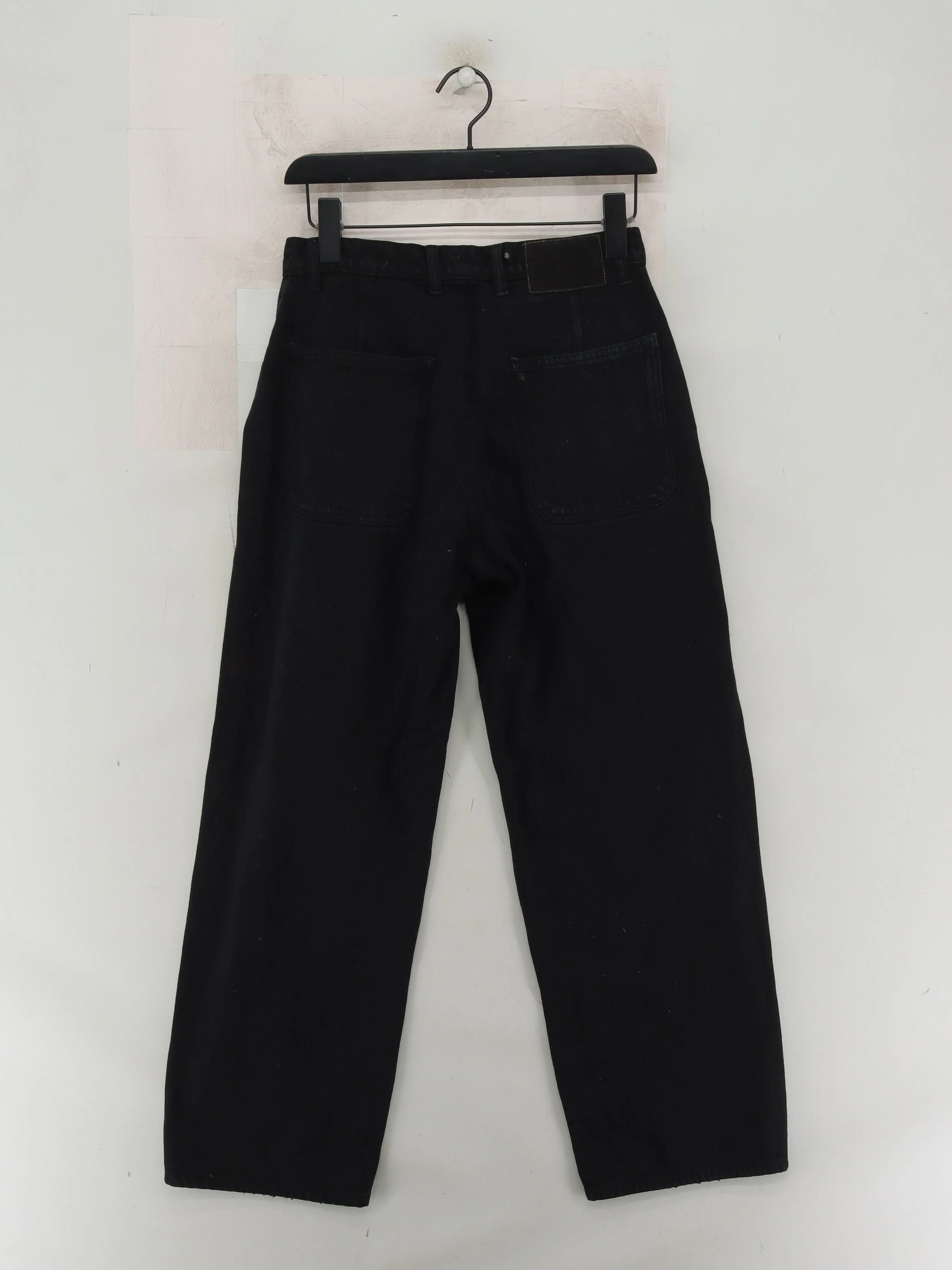 Albam Women's Trousers W 28 in Black 100% Cotton Wide-Leg Chino - Image 2