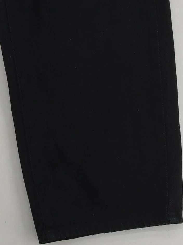 Albam Women's Trousers W 28 in Black 100% Cotton Wide-Leg Chino - Image 4