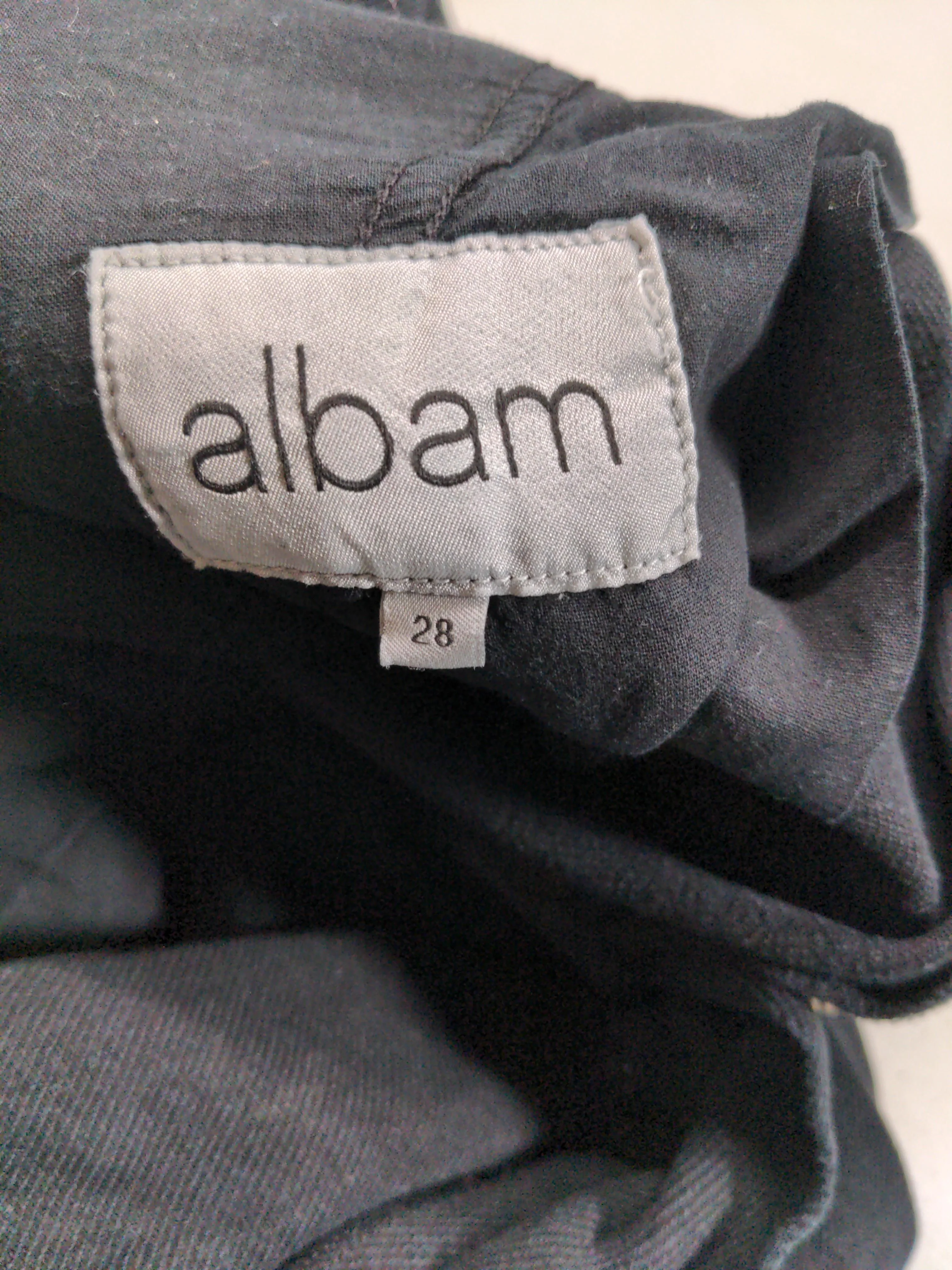 Albam Women's Trousers W 28 in Black 100% Cotton Wide-Leg Chino - Image 6