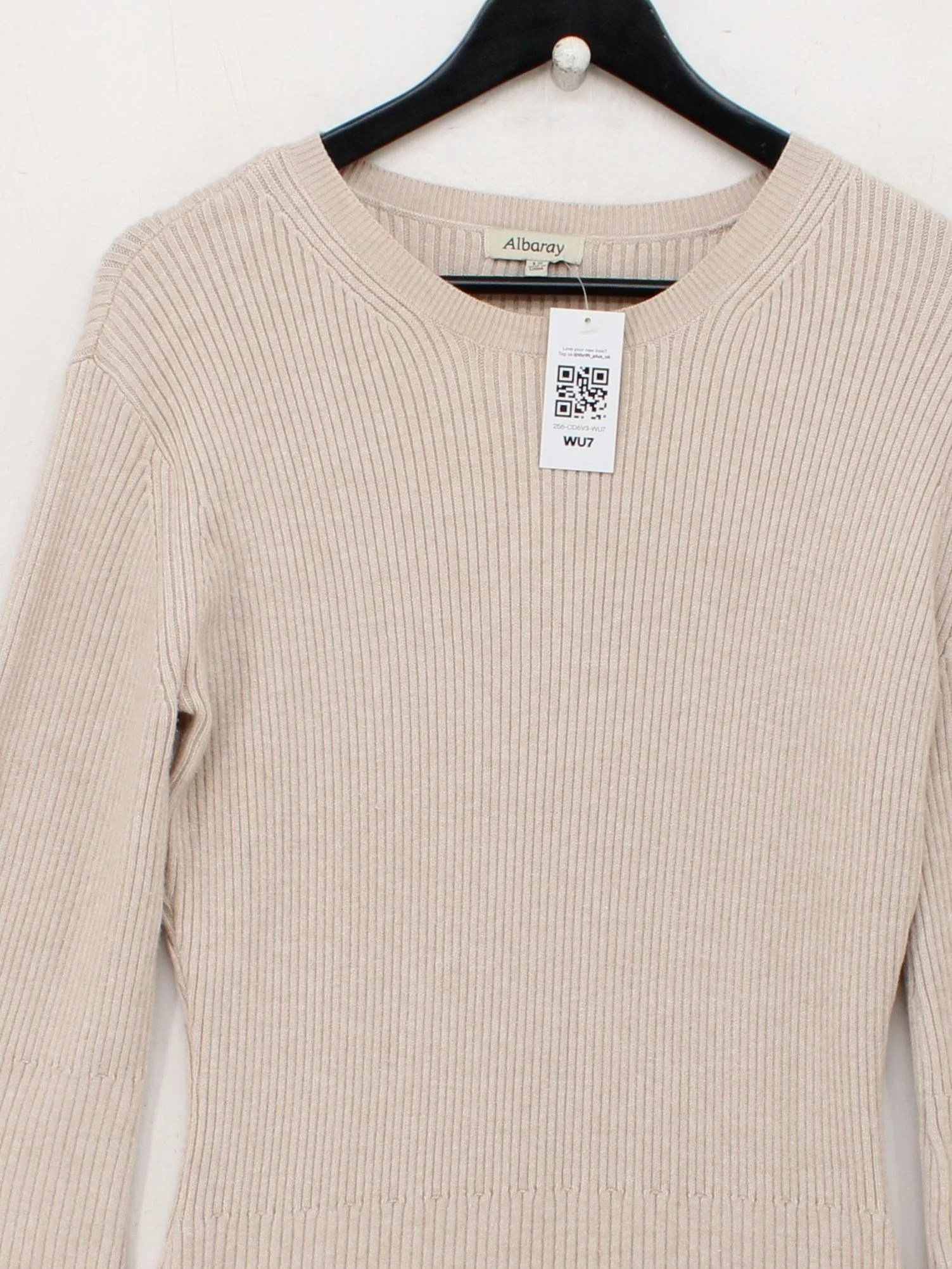 Albaray Jumper Midi Dress UK12 in Cream - Image 3