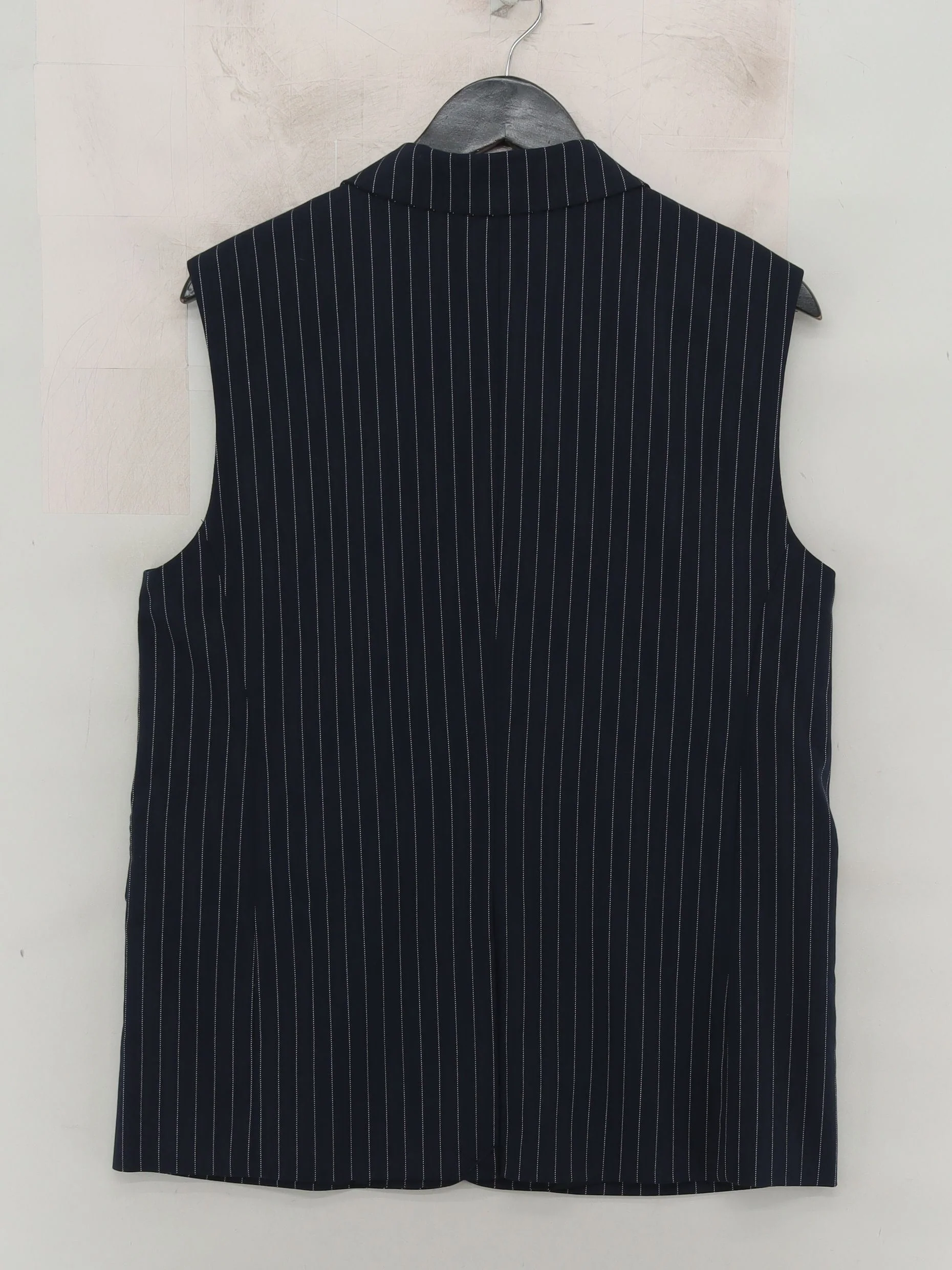 Albaray Women's Coat UK 12 Blue Striped Polyester with Viscose, Spandex Overcoat - Image 2