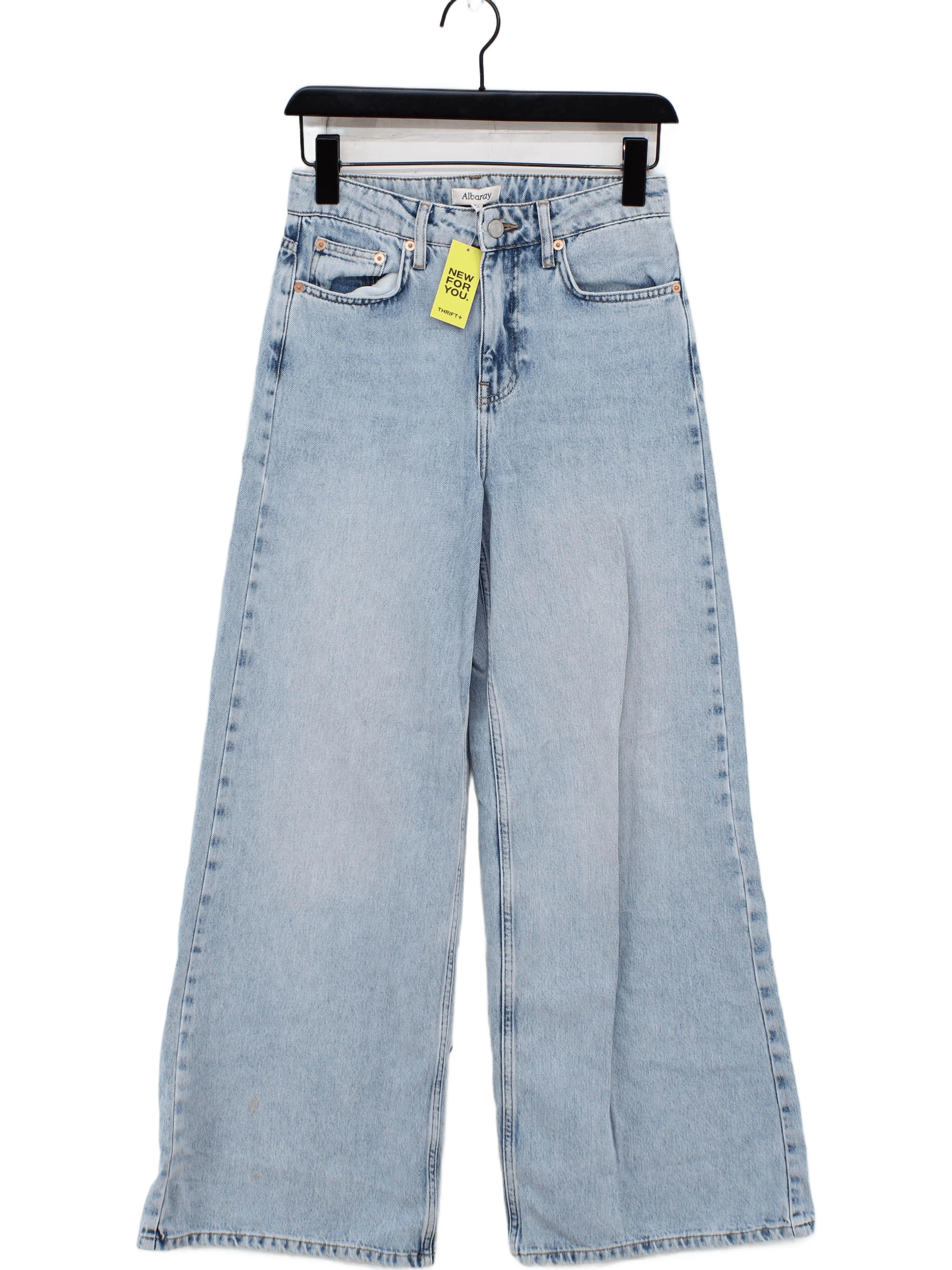 Albaray Women's Jeans UK 8 Blue 100% Cotton Wide-Leg