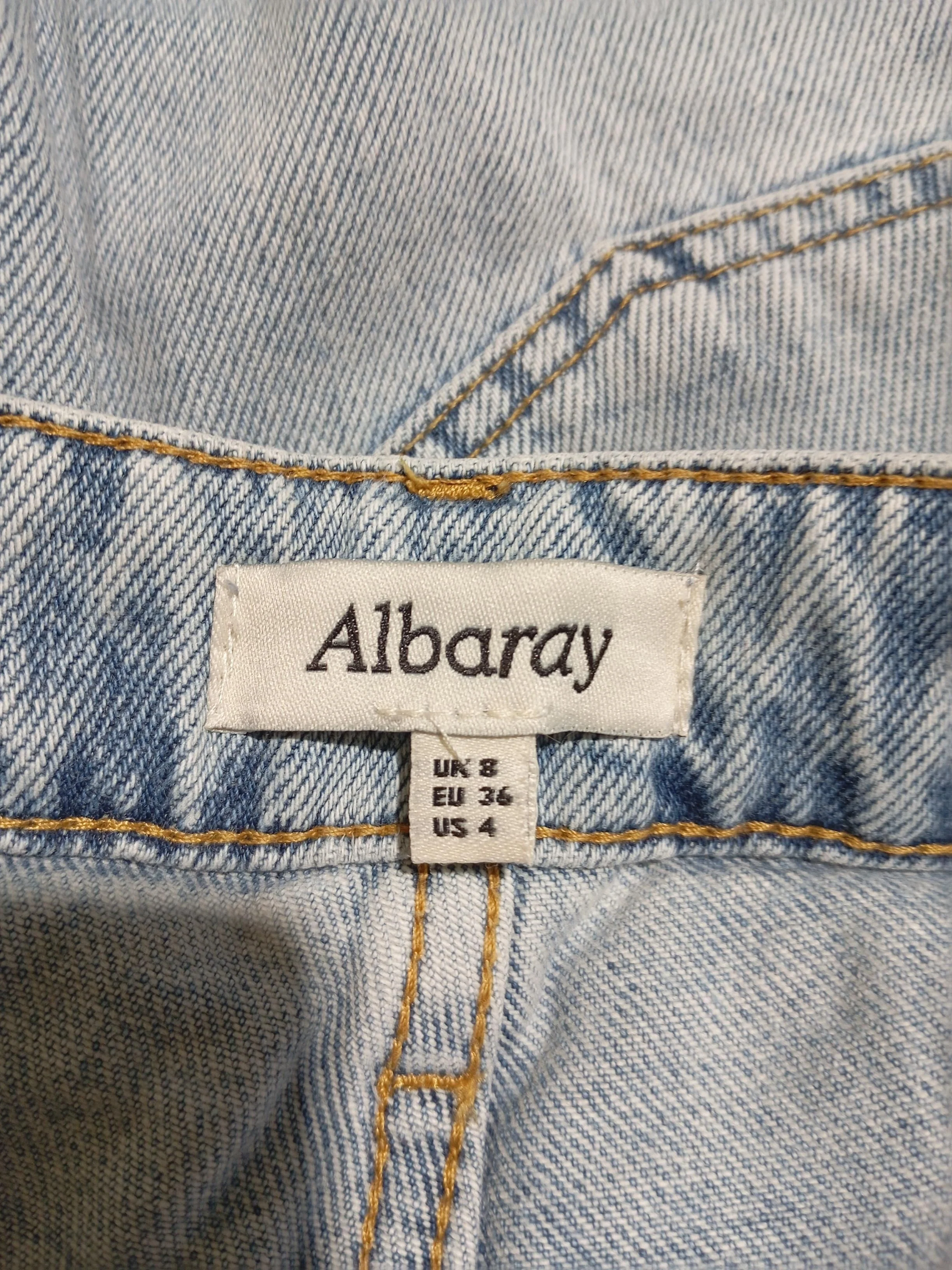 Albaray Women's Jeans UK 8 Blue 100% Cotton Wide-Leg - Image 6