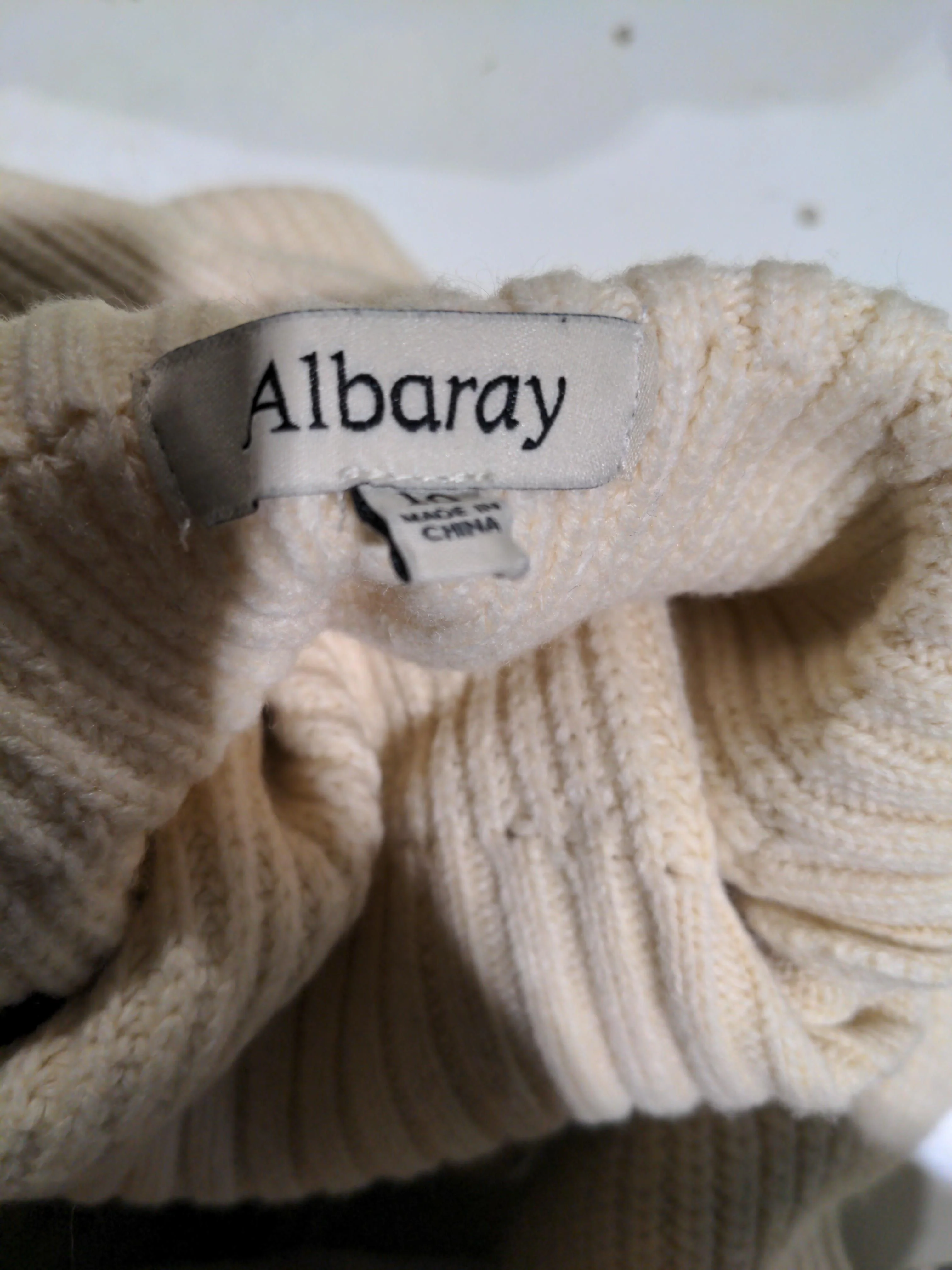 Albaray Women's Jumper UK 10 Cream Acrylic with Wool, Polyamide Pullover - Image 6