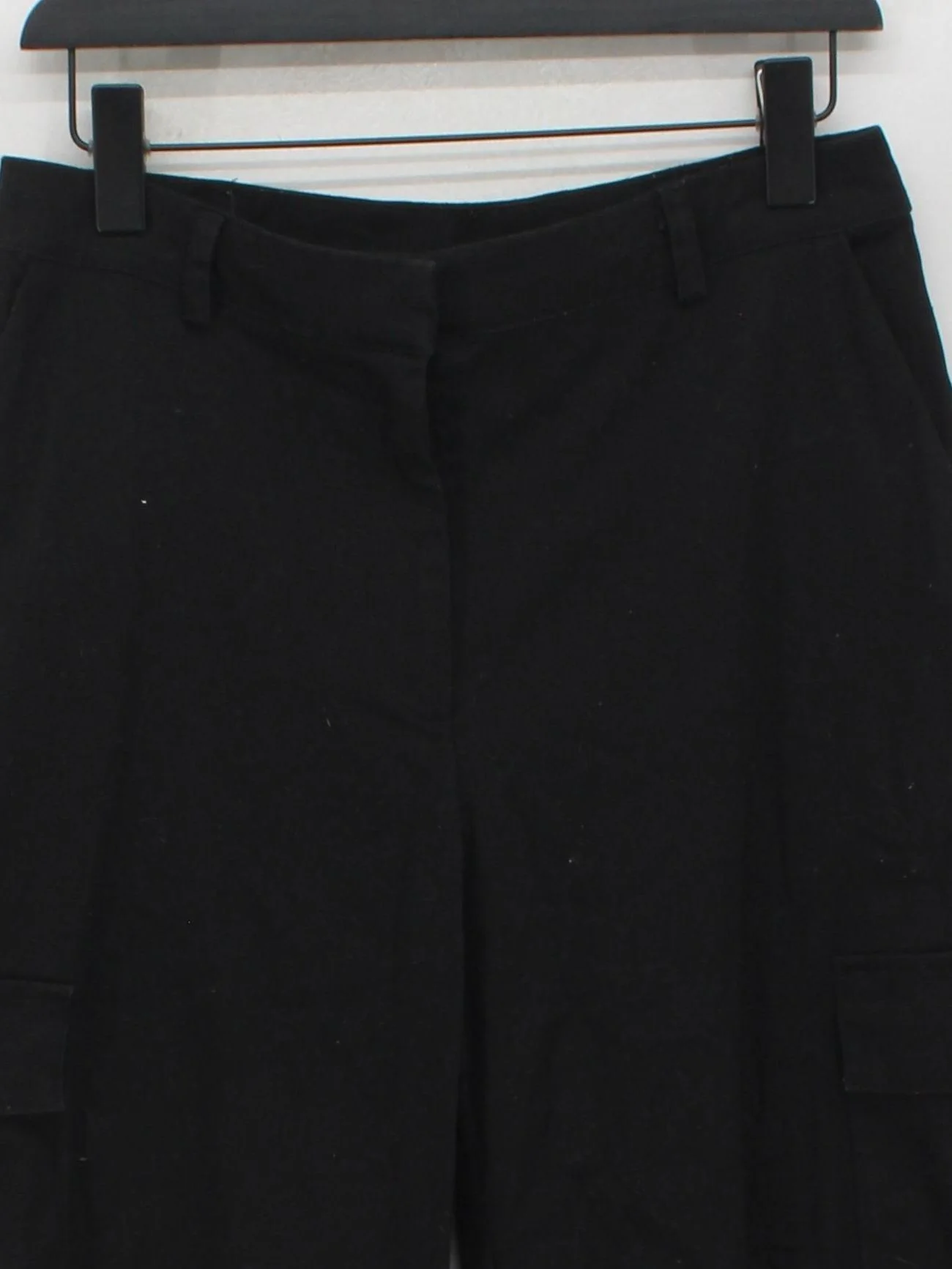 Albaray Women's Trousers UK 12 Black 100% Cotton Wide-Leg Cargo - Image 3