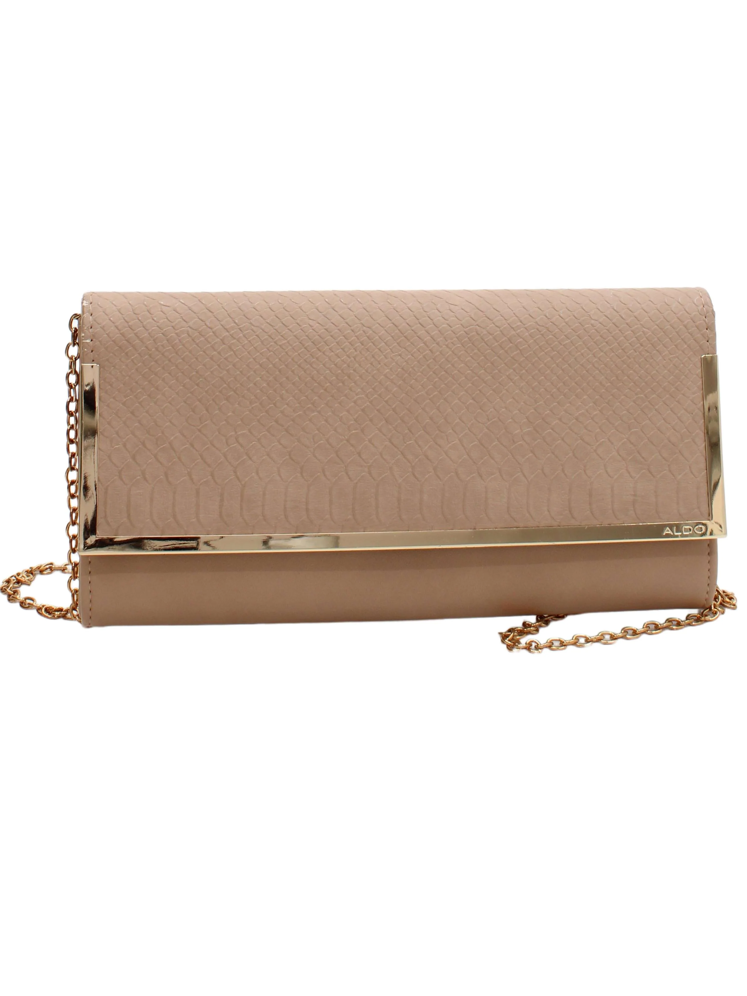 Aldo Women's Bag Tan Animal Print 100% Faux Leather Clutch