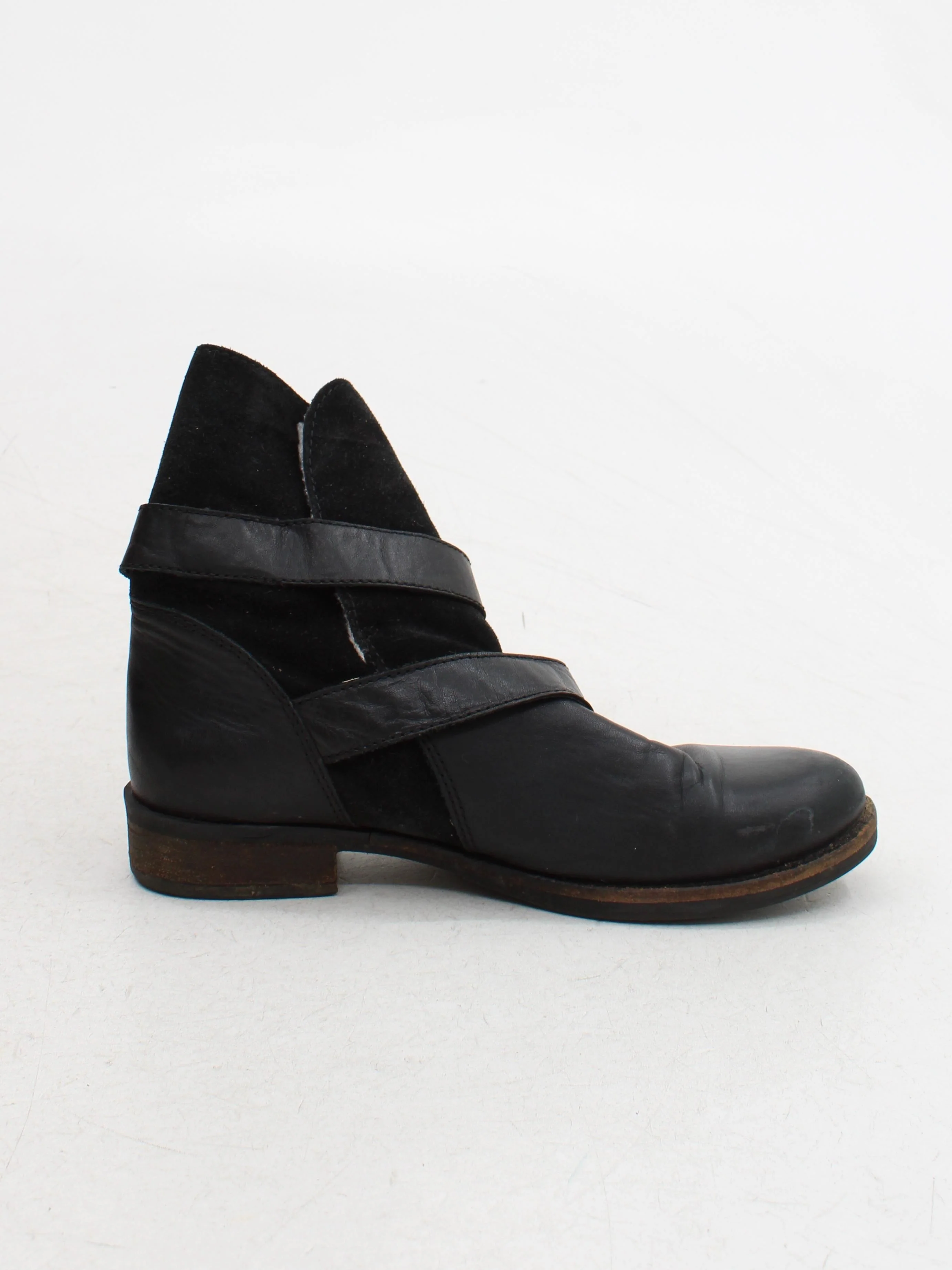 Aldo Women's Boots UK 6.5 Black Leather with Suede, Faux Fur Combat - Image 5