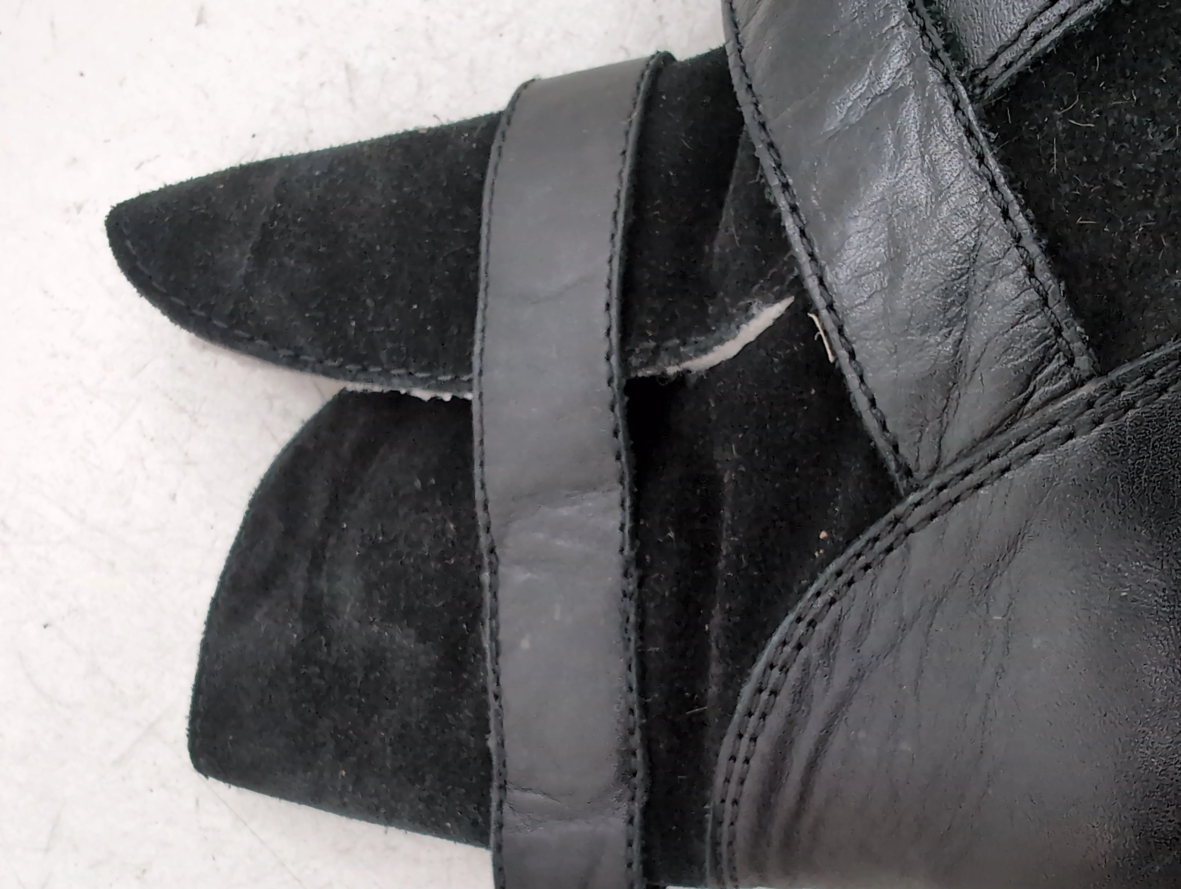 Aldo Women's Boots UK 6.5 Black Leather with Suede, Faux Fur Combat - Image 8