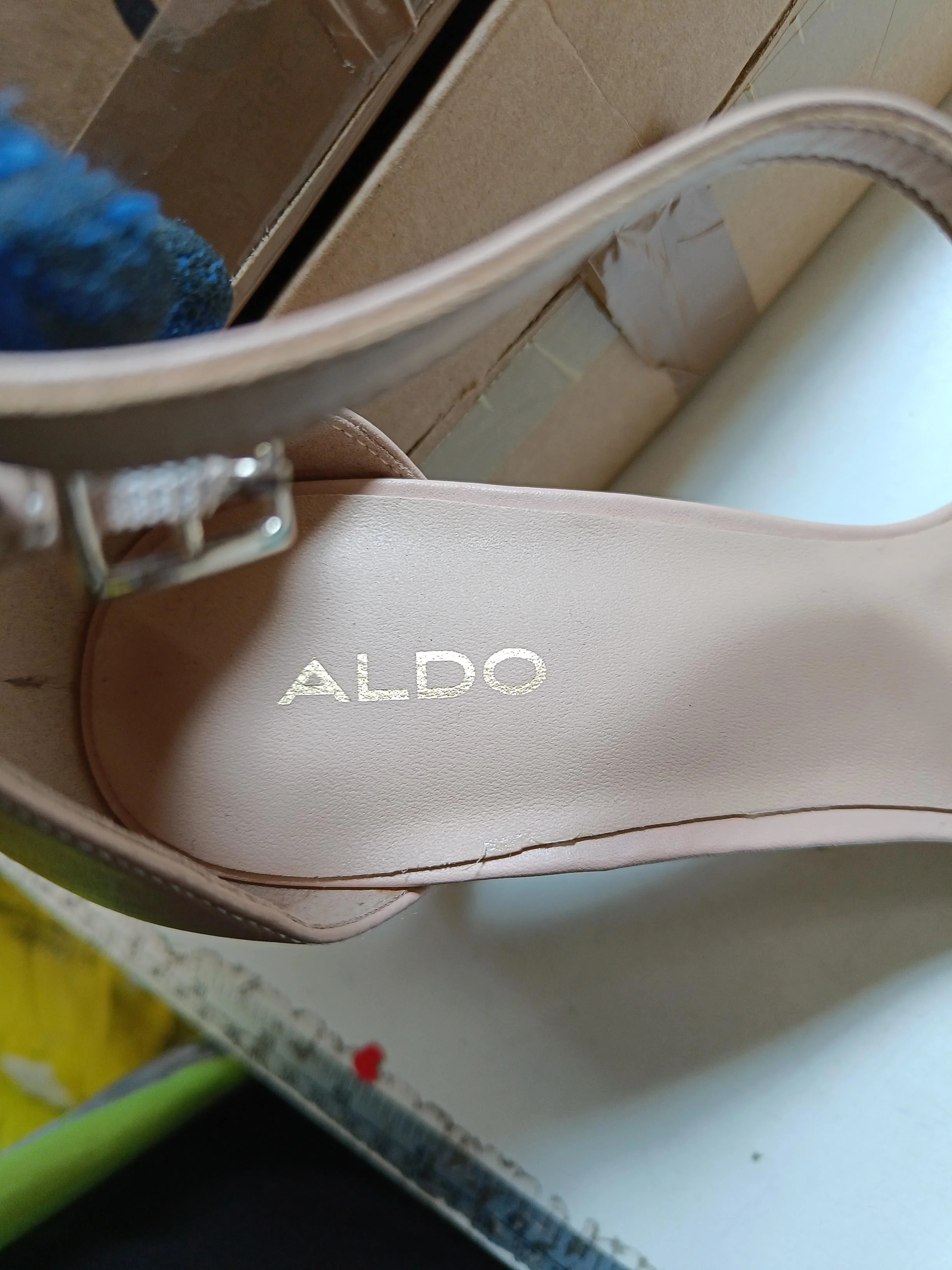 Aldo Women's Heels UK 6.5 Tan 100% Faux Leather Strappy - Image 8
