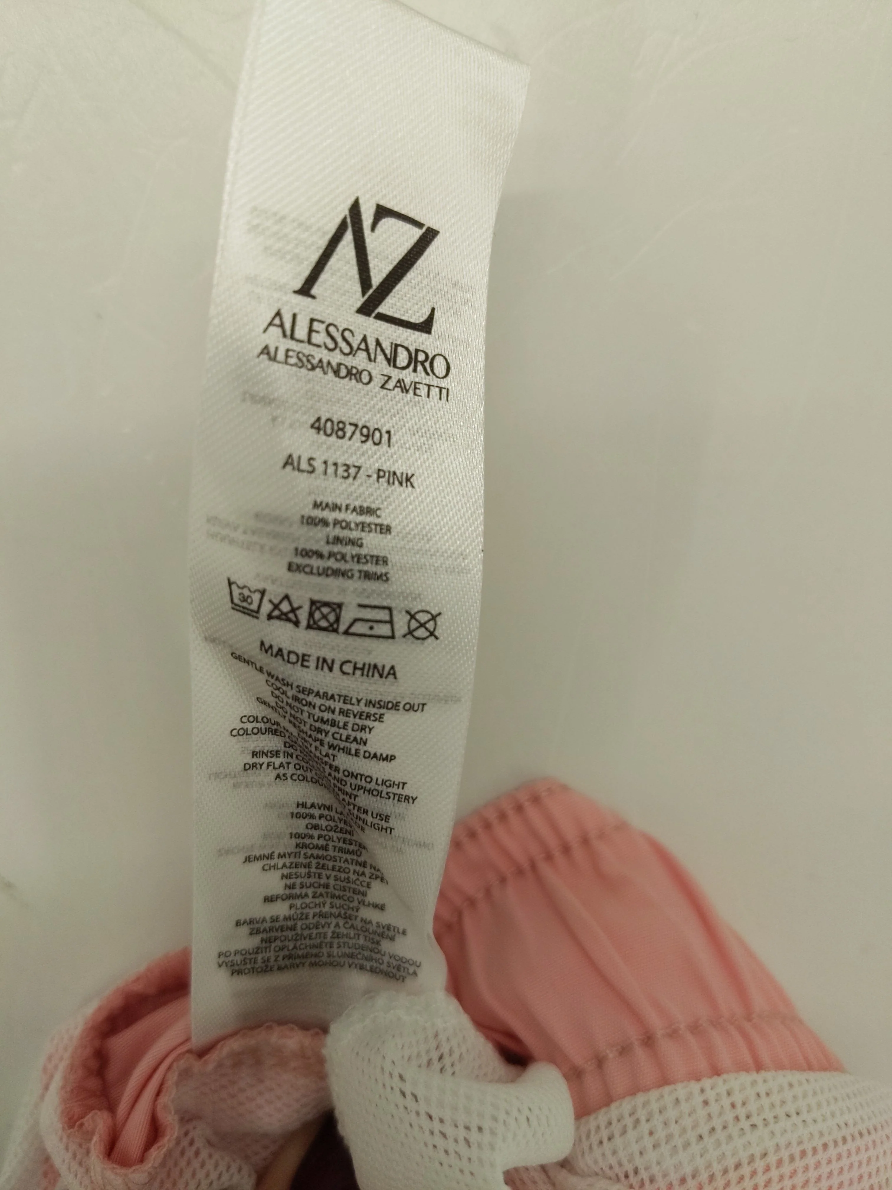 Alessandro Zavetti swim trunks in pink RRP £30 - Image 5