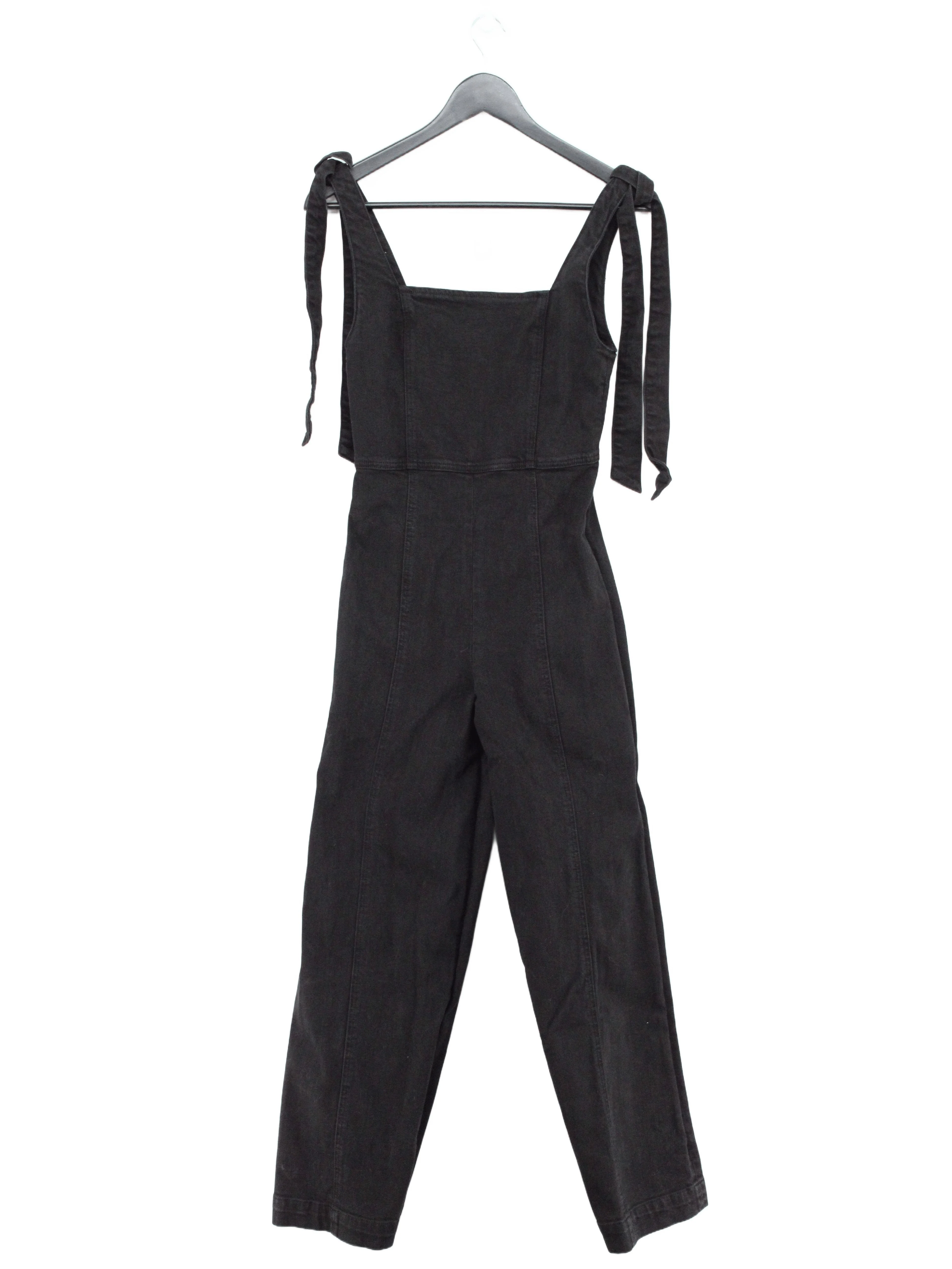 Alice + Olivia Women's Jumpsuit W 26 in Black Cotton with Elastane Jumpsuit