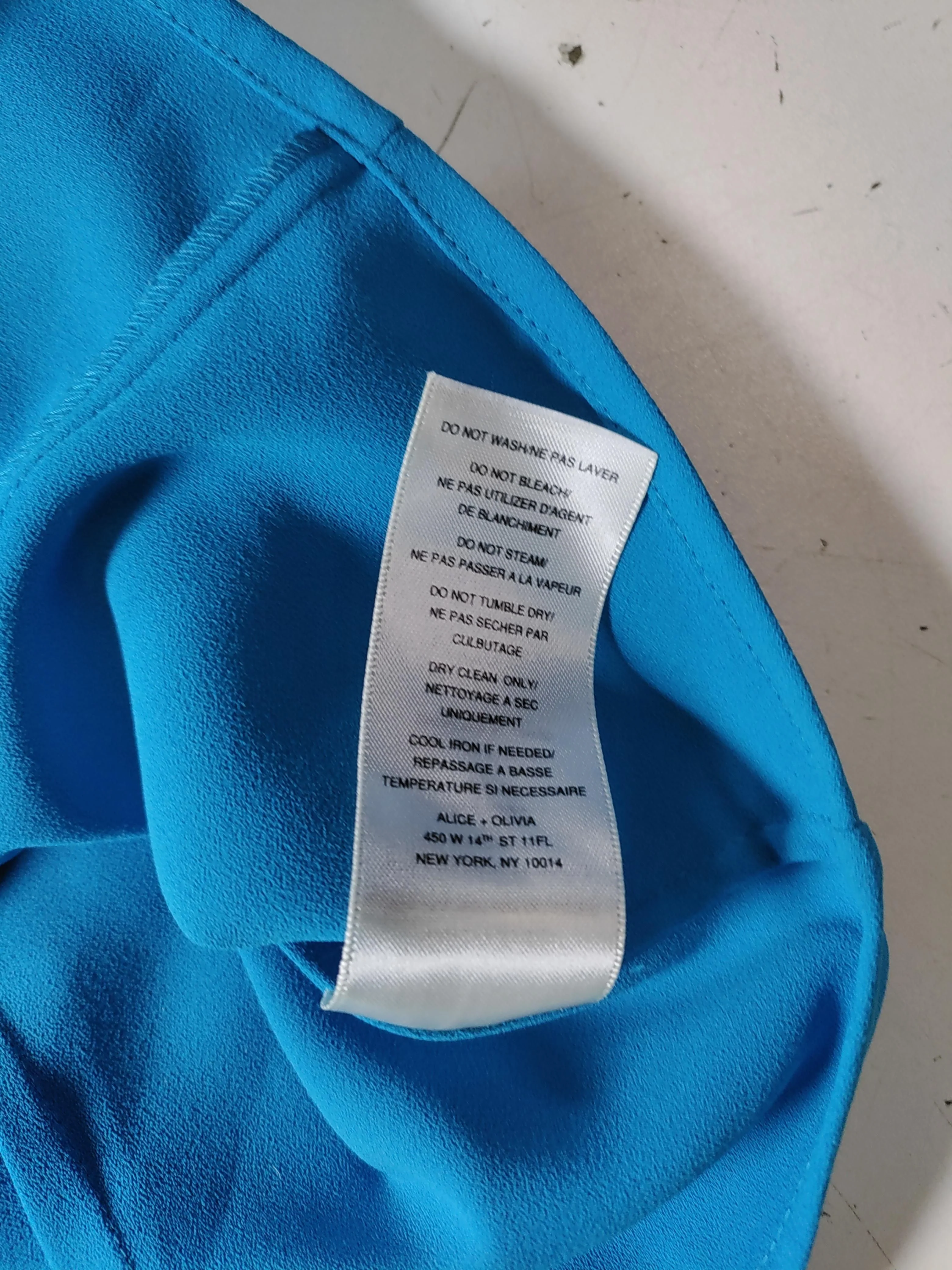 Alice + Olivia Women's Top UK 6 Blue 100% Other Sleeveless V-Neck Basic - Image 6