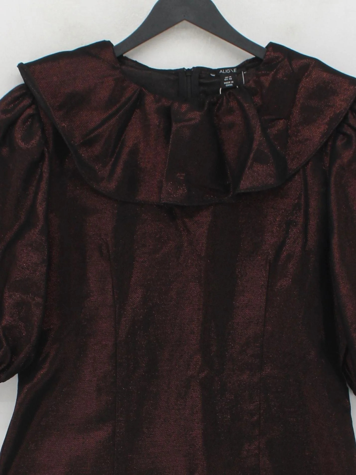 Aligne Mini Dress UK14 in Brown - Image 3
