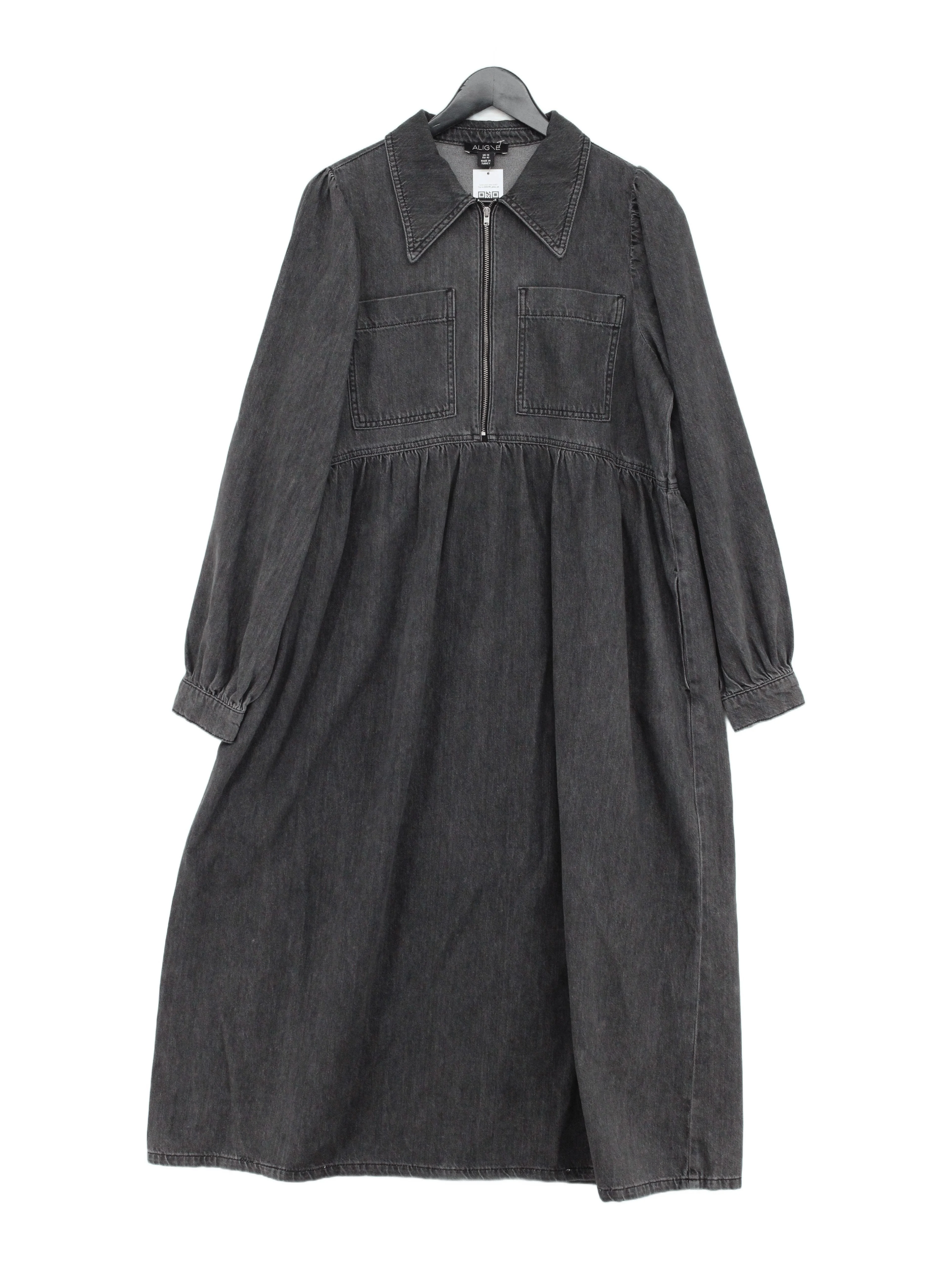 Aligne Shirt Midi Dress UK14 in Grey
