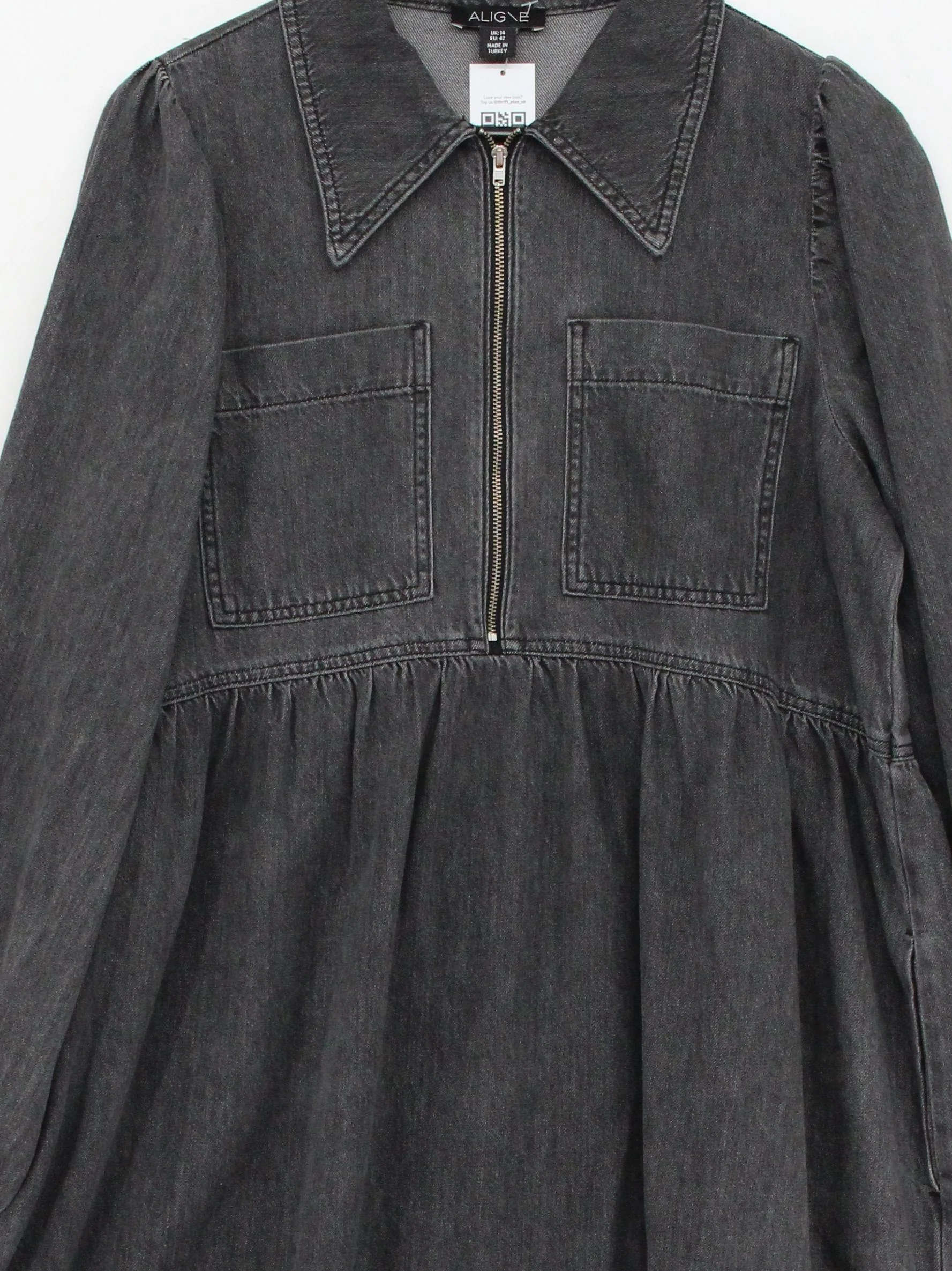 Aligne Shirt Midi Dress UK14 in Grey - Image 3