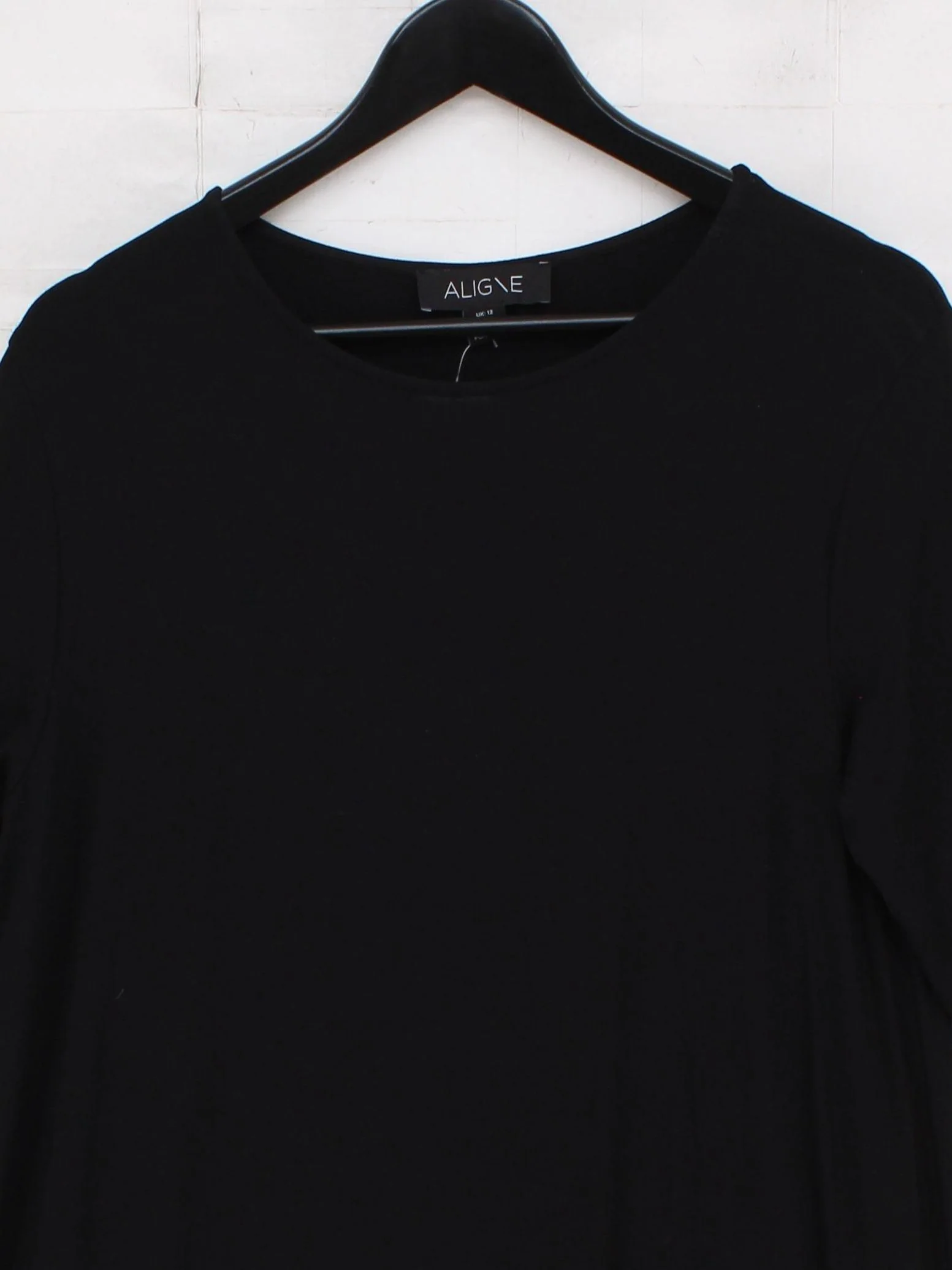 Aligne T-Shirt Midi Dress UK12 in Black - Image 3