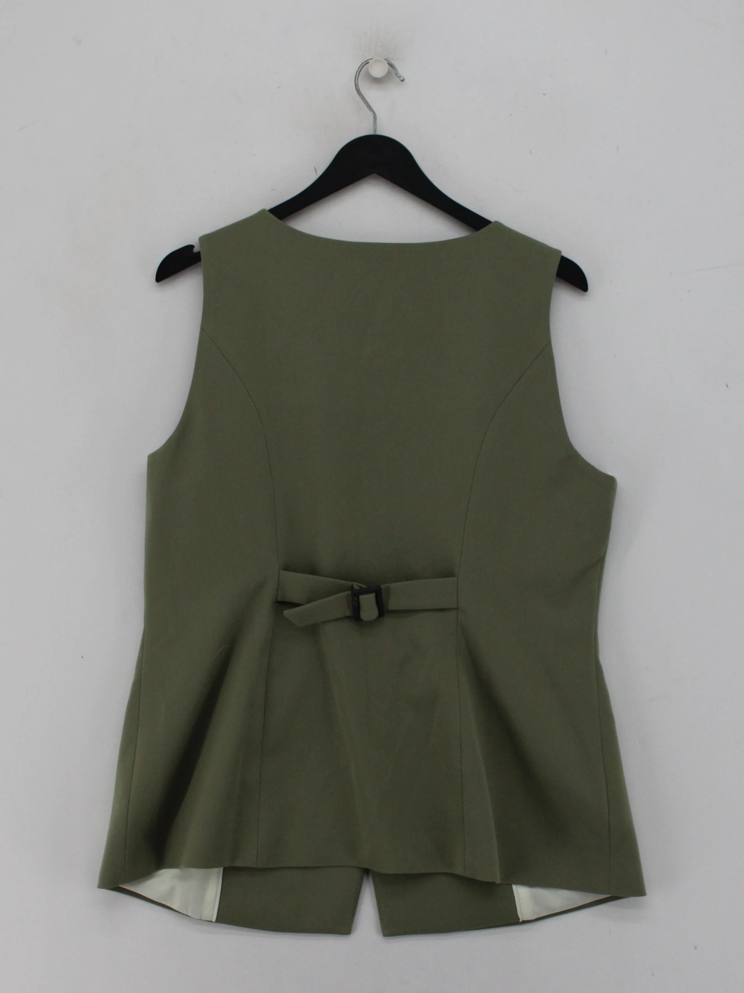 Aligne Women's Coat UK 16 Green Polyester with Viscose, Elastane Overcoat - Image 2