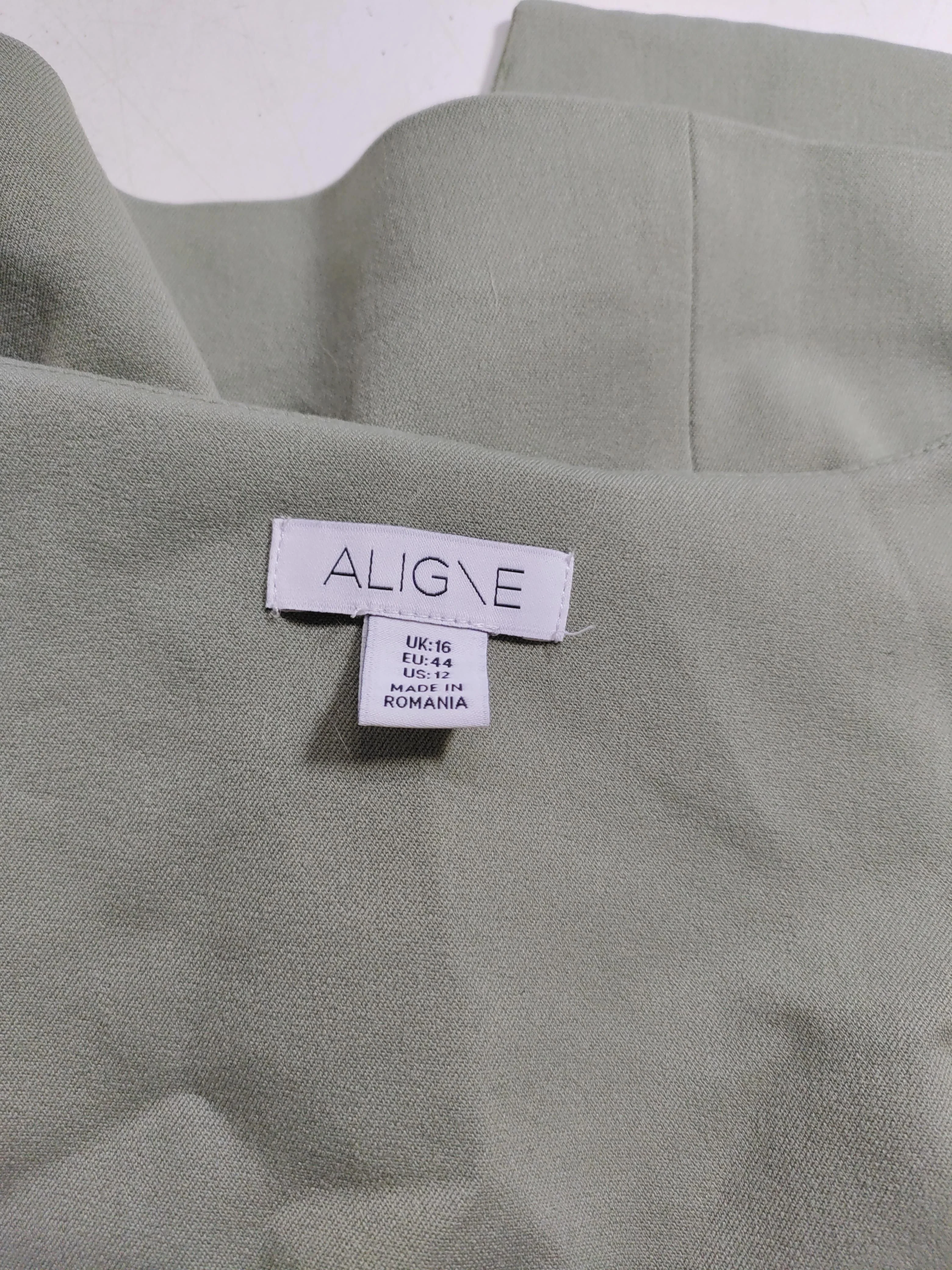 Aligne Women's Coat UK 16 Green Polyester with Viscose, Elastane Overcoat - Image 5