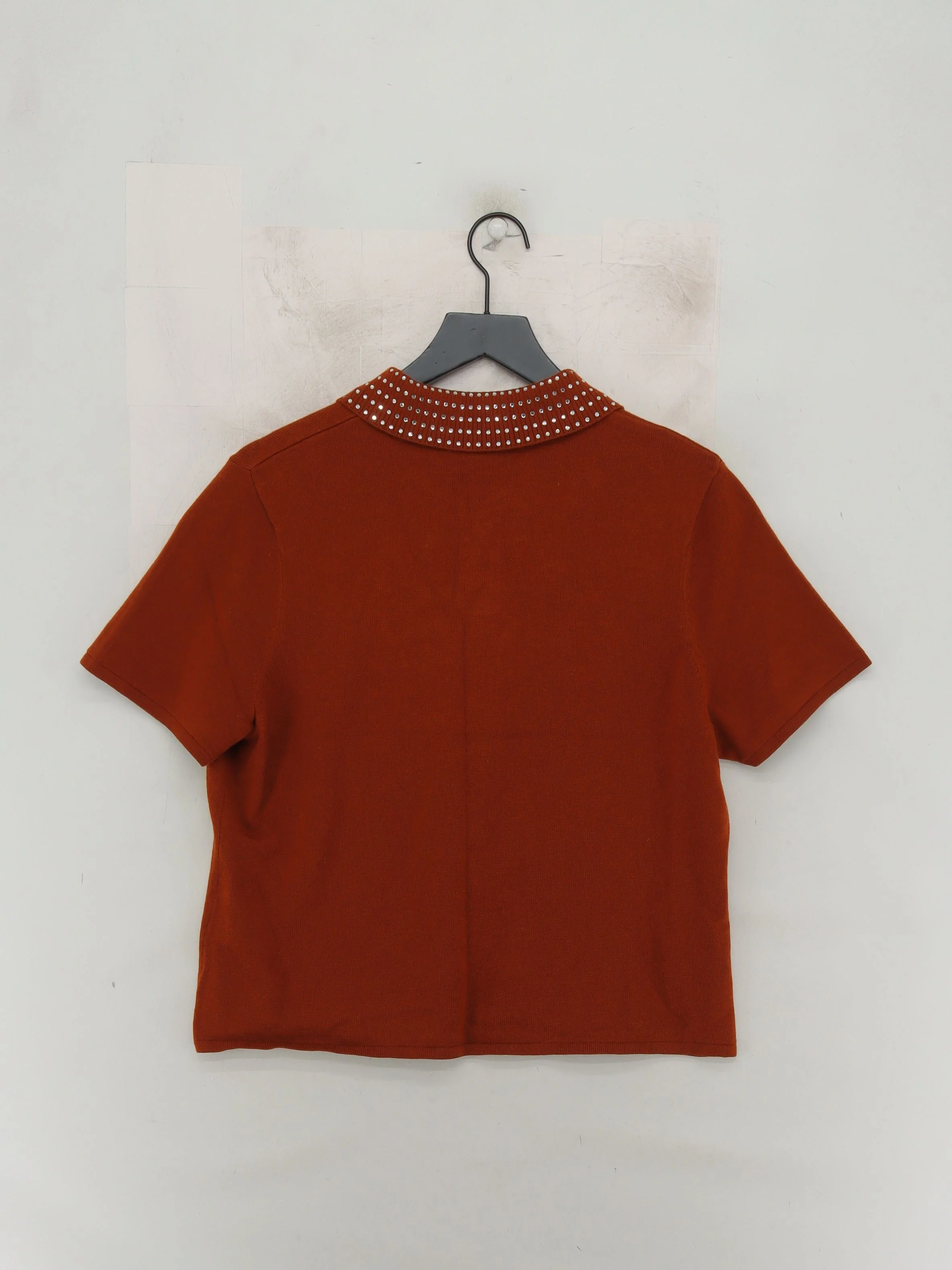 Aligne Women's Polo XS Brown Wool with Cotton Basic New with tags - Image 2