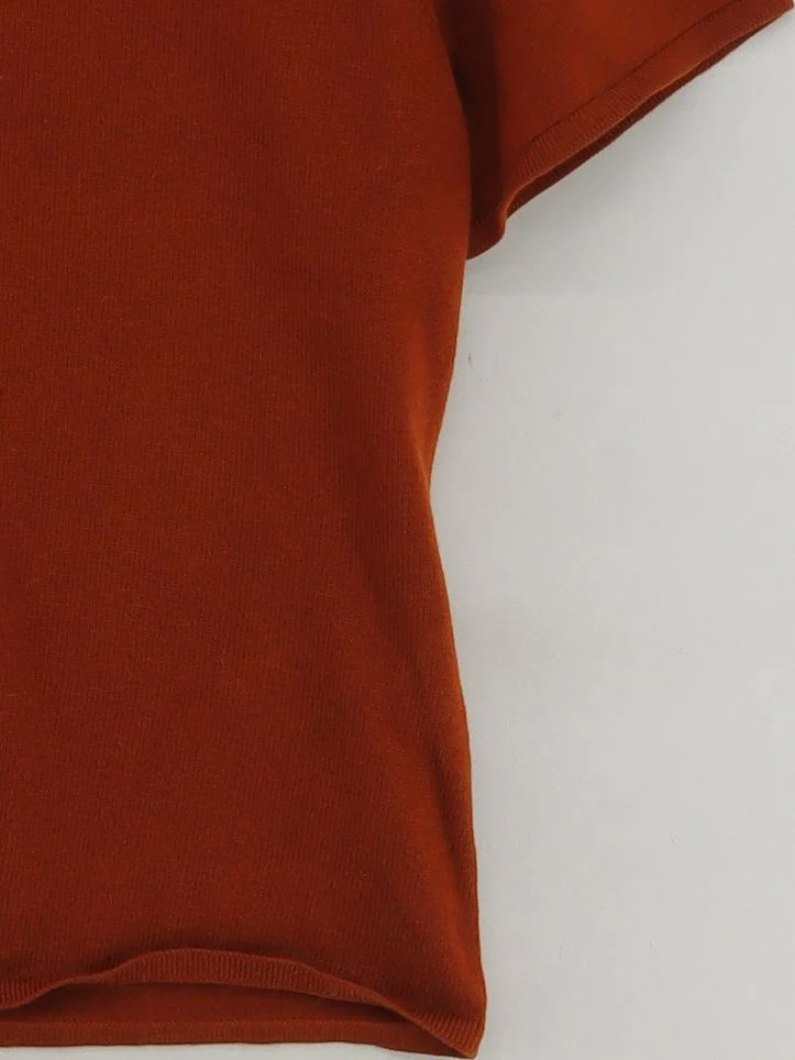 Aligne Women's Polo XS Brown Wool with Cotton Basic New with tags - Image 4