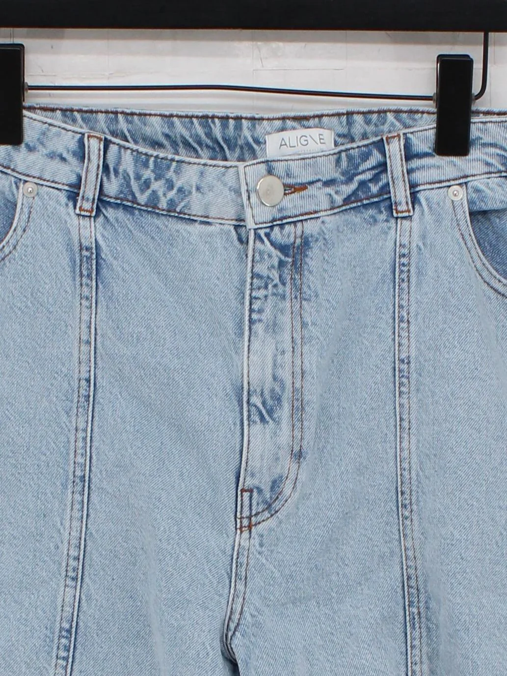 Aligne Women's Shorts UK 18 Blue 100% Cotton Mom - Image 3
