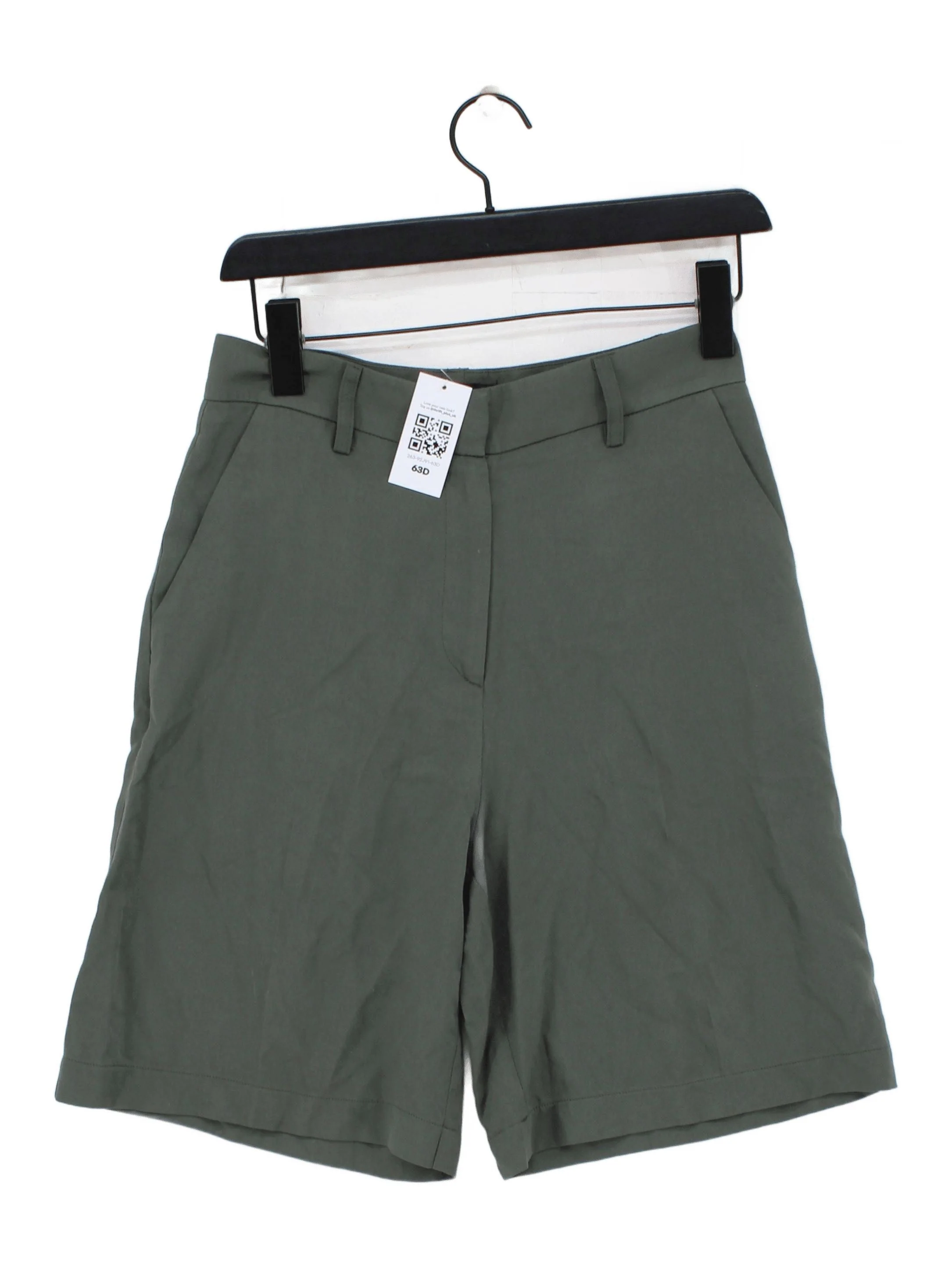 Aligne Women's Shorts UK 8 Green Viscose with Polyester Mom
