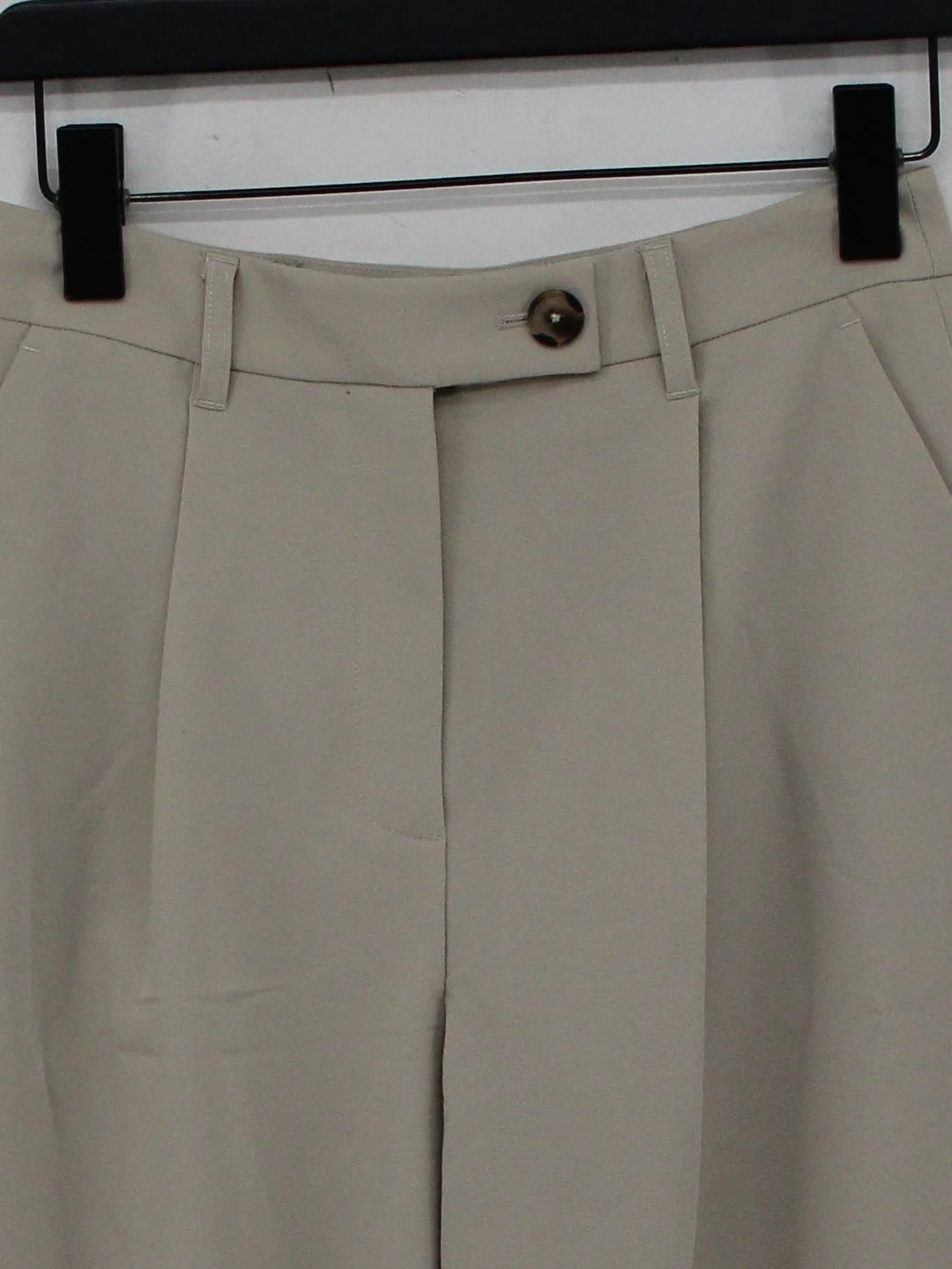 Aligne Women's Trousers UK 8 Cream Polyester with Viscose, Elastane Cropped - Image 3