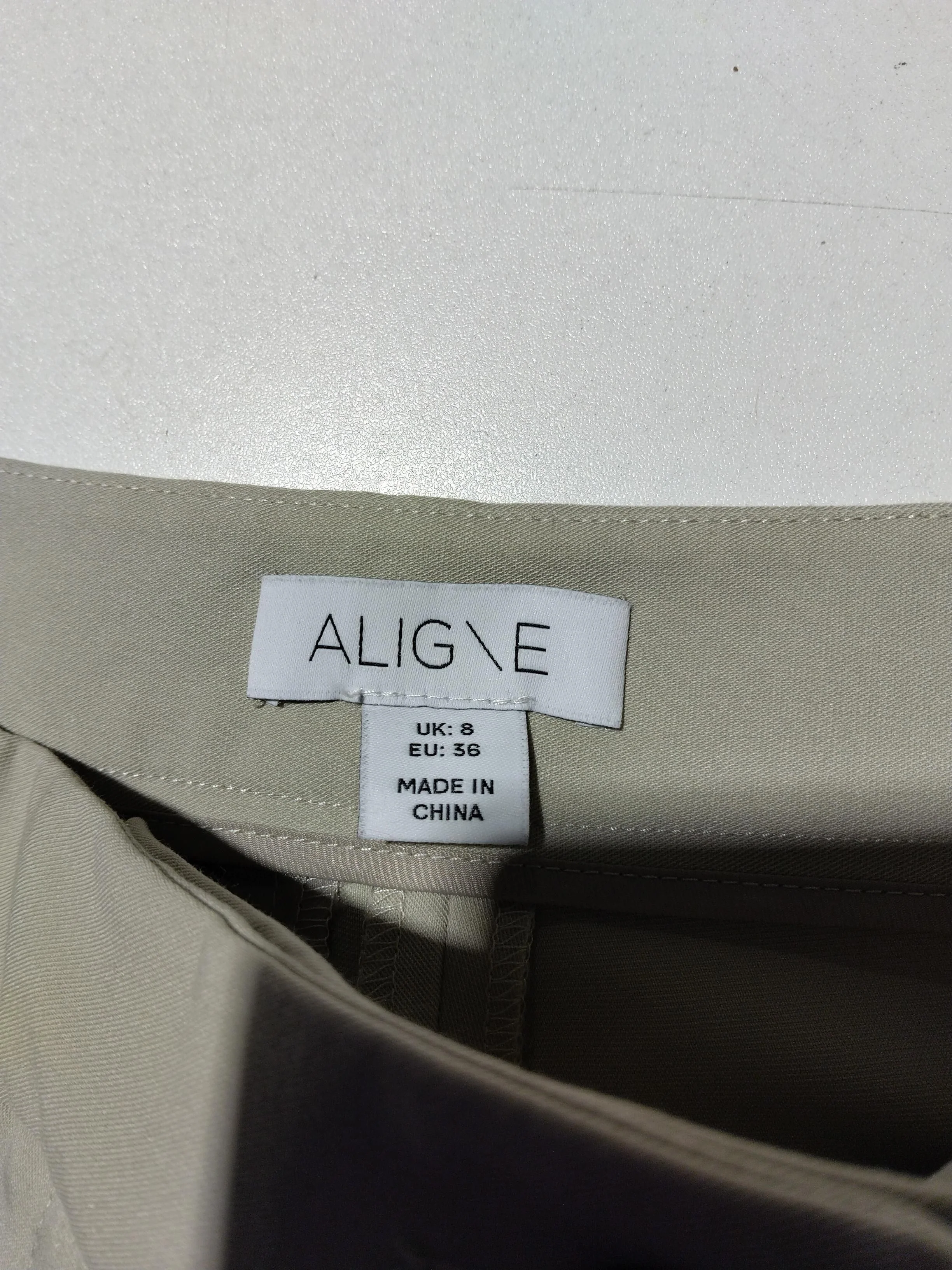 Aligne Women's Trousers UK 8 Cream Polyester with Viscose, Elastane Cropped - Image 5