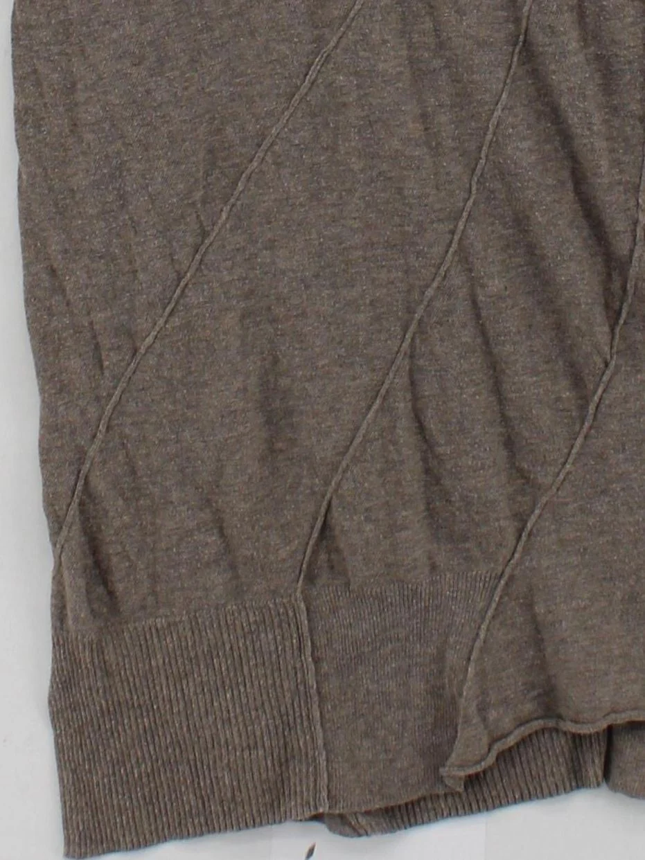 All Saints Women's Jumper UK 6 Brown 100% Cotton V-Neck Pullover - Image 4
