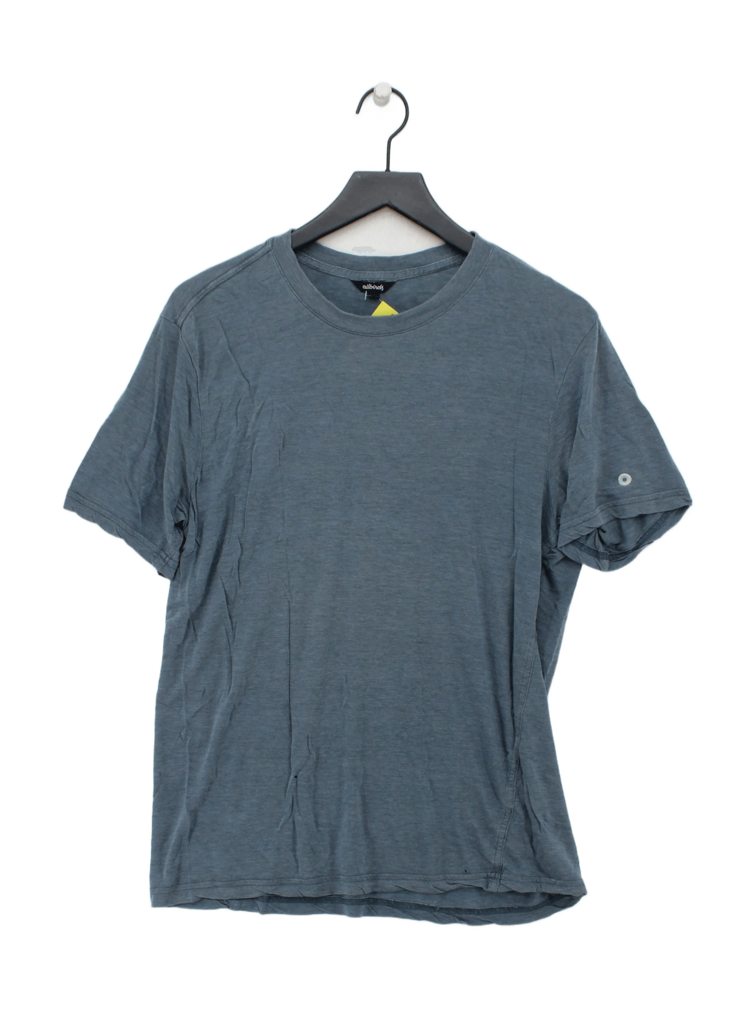 Allbirds Men's T-Shirt M Blue Lyocell Modal with Wool, Spandex Basic