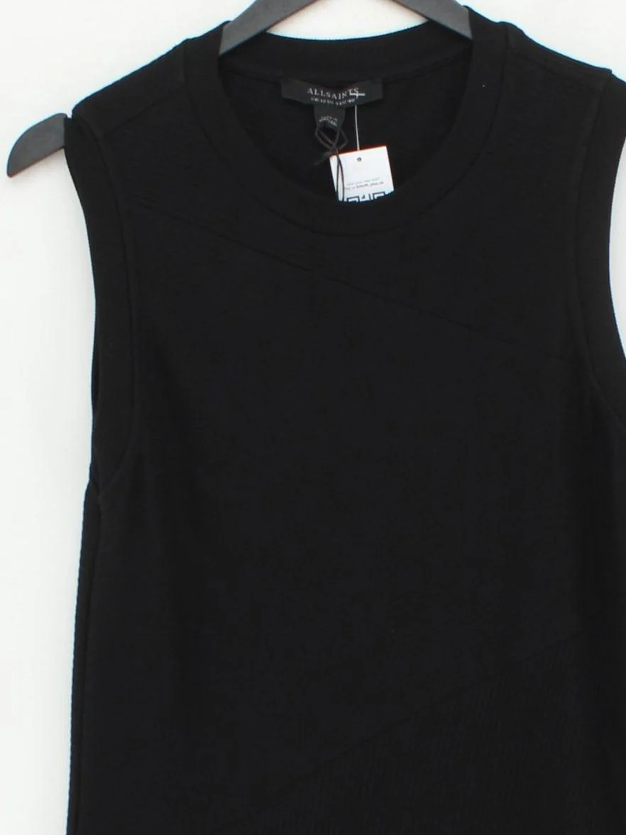 AllSaints A-Line Midi Dress UK12 in Black - Image 3