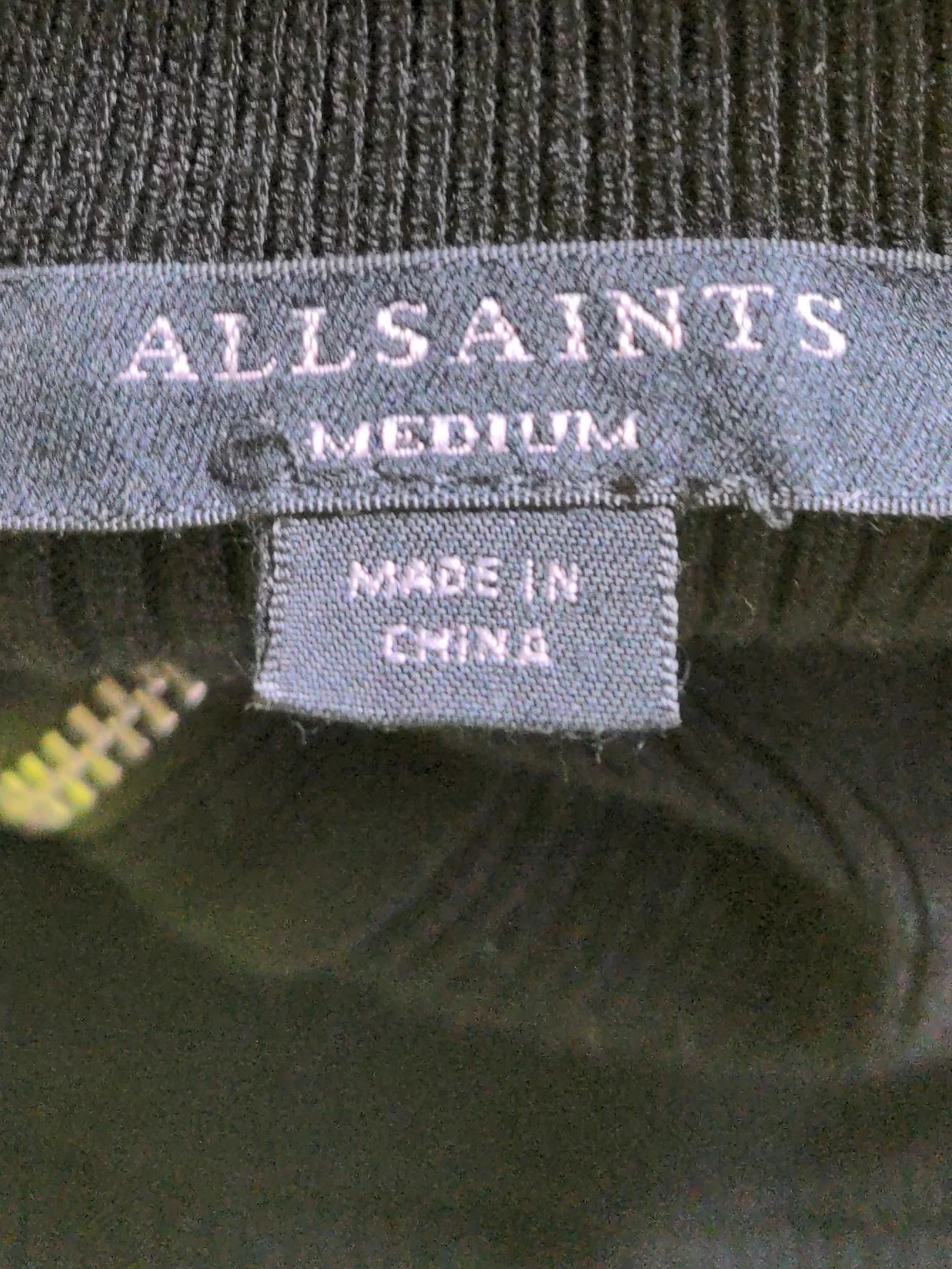 AllSaints Bodycon Midi Dress M in Black - Image 6
