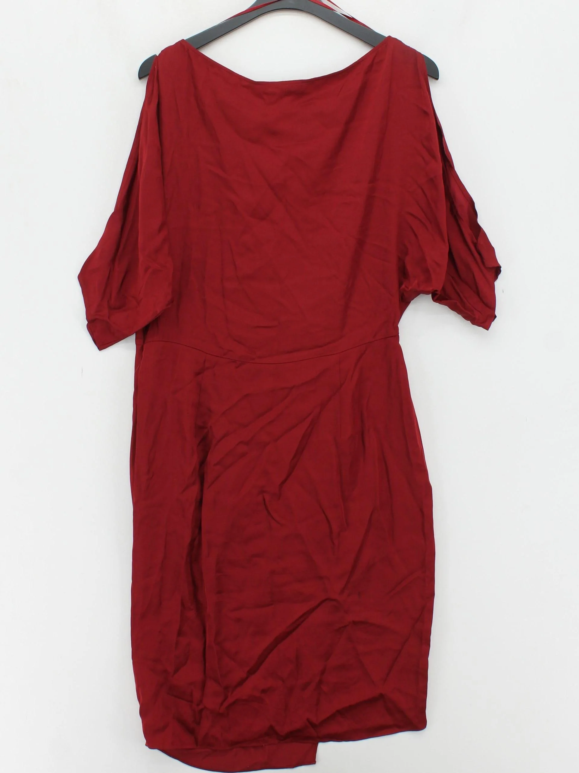 AllSaints Bodycon Midi Dress UK14 in Red - Image 2