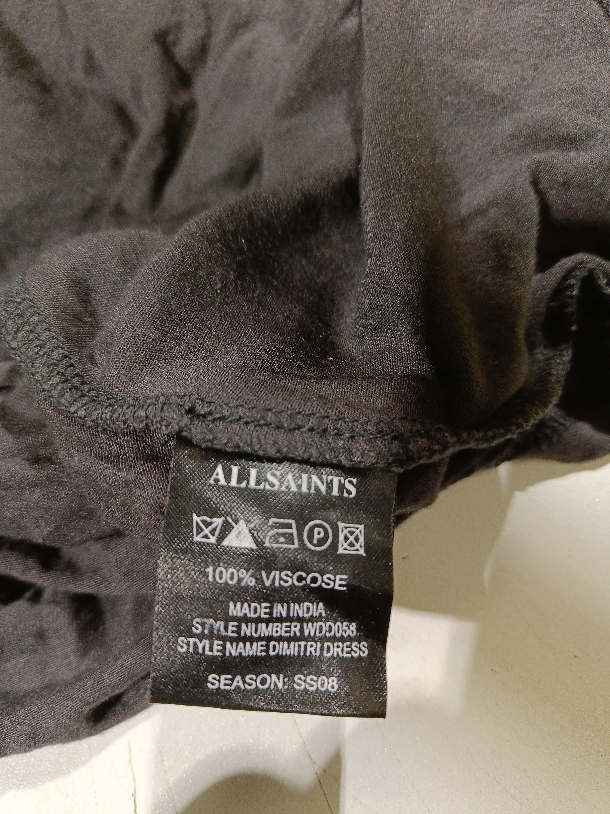 AllSaints Bodycon Mini Dress UK8 in Black - Image 6