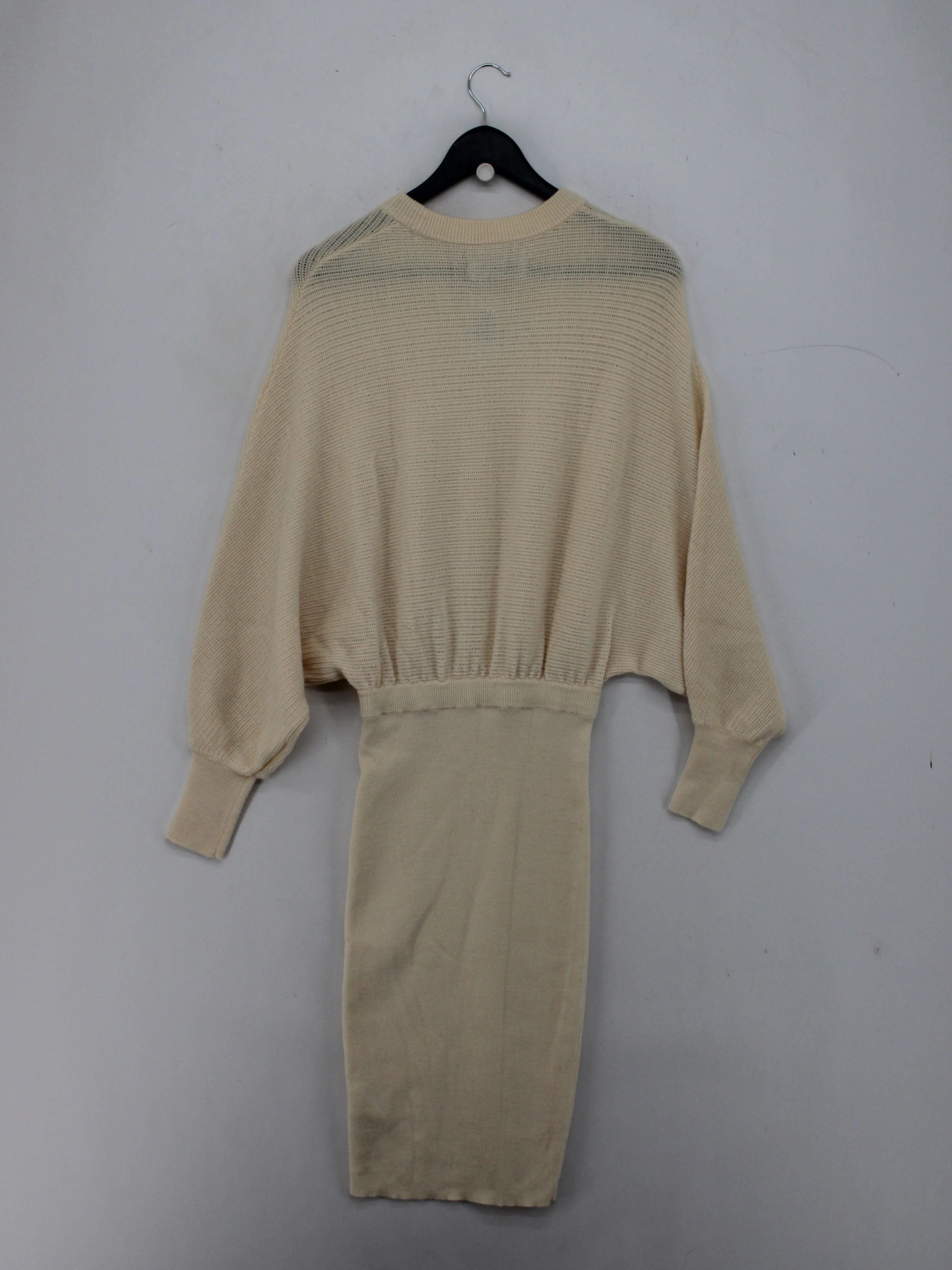 AllSaints Jumper Midi Dress S in Cream - Image 2